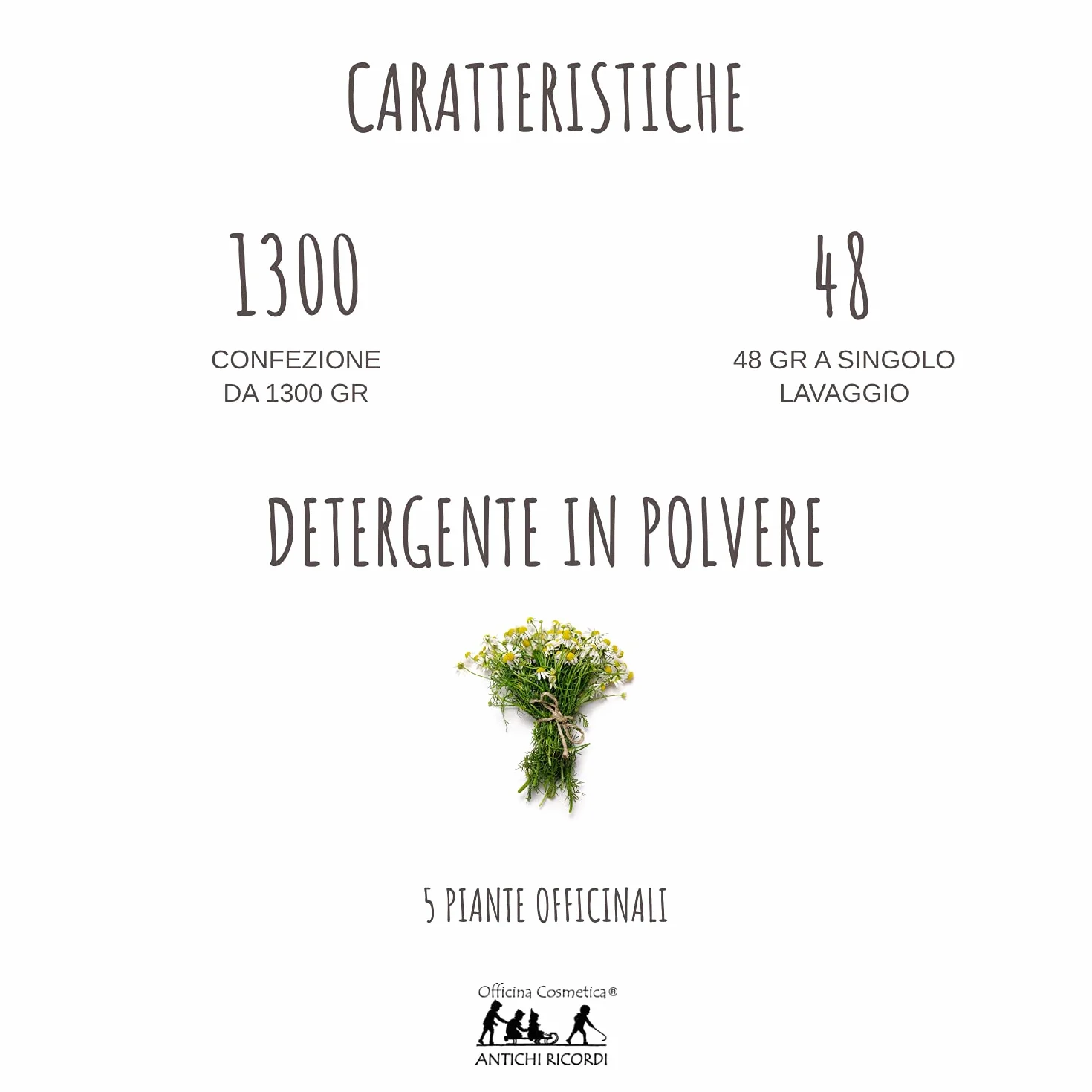 Detersivo per Bucato in Polvere per Lavatrice 1,3 kg