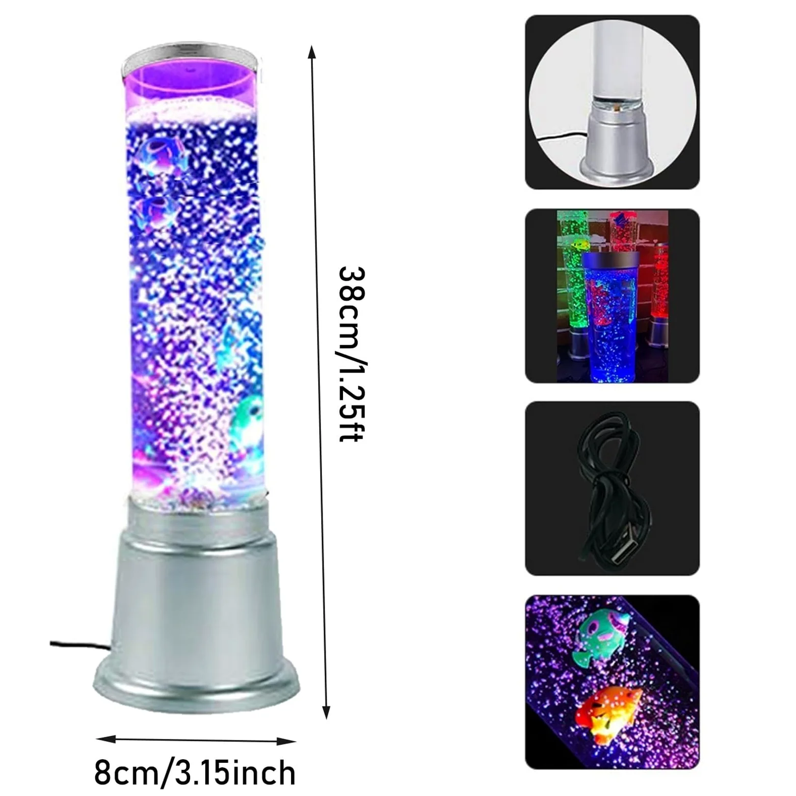 Lampada Lava Medusa, Lampada A Bolle A LED For Acquario, Luce Notturna, Lampada Da Terra, Decorazioni For L'arredamento Di Casa E Ufficio, Regali Rilassanti For Bambini, Uomini E Donne