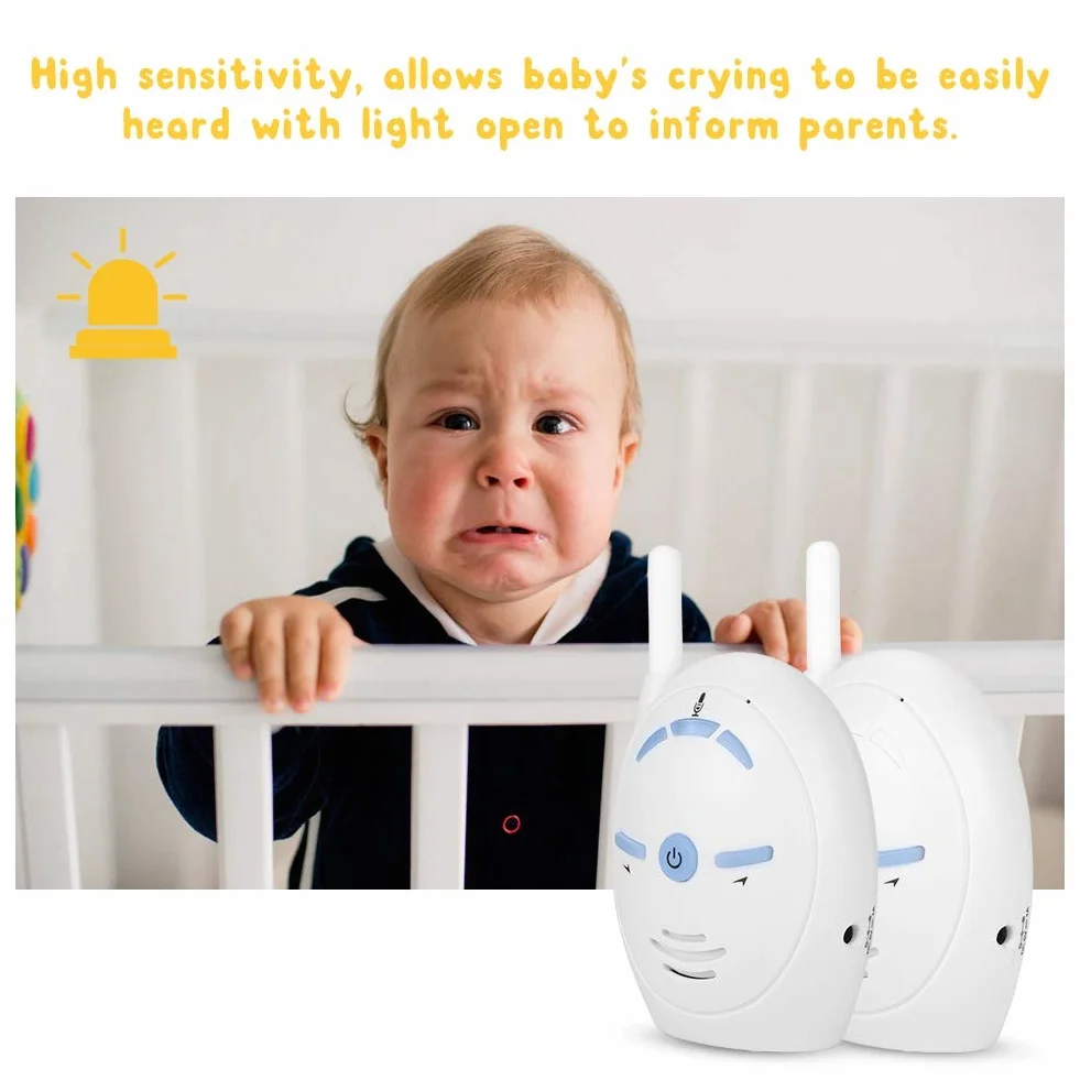 Baby Monitor Digital Audio, Sistema di Sorveglianza con Audio Bidirezionale e Allarme di Sicurezza per Casa/Bambino/Animale Domestico