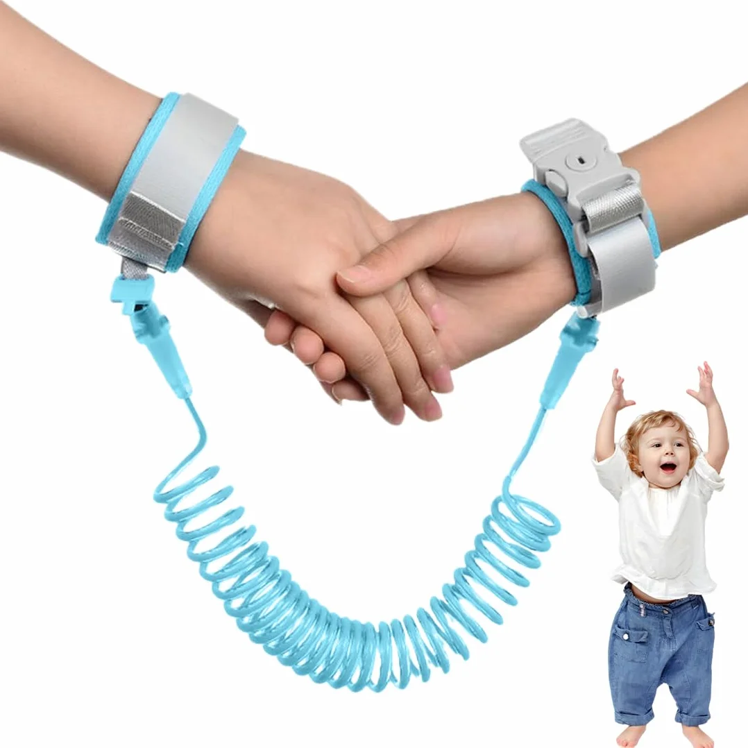 Bracciale Sicurezza Bambino 2.5M Anti-Perso Guinzaglio Portatile Blu