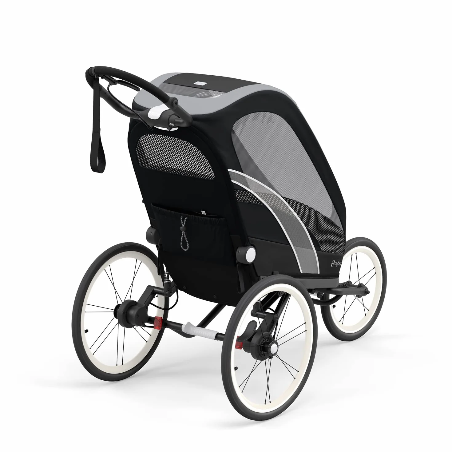 Cybex Rimorchio Multisport ZENO Passeggino sportivo 4-in-1 Black/All Black, da 6 mesi a 4 anni, max 111 cm 22 kg
