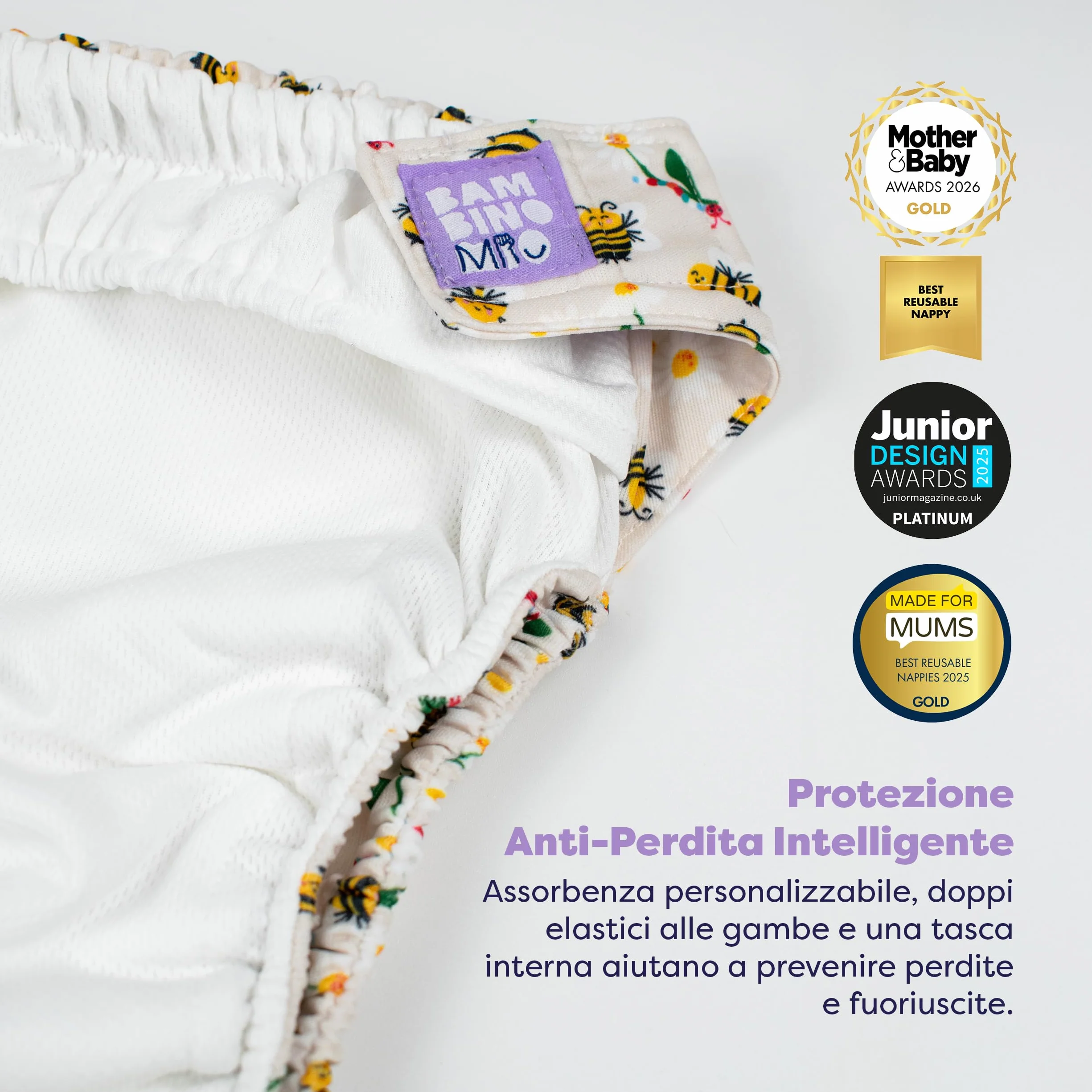 Bambino Mio Rivoluzionario Pannolino di Stoffa Riutilizzabile Eco Sostenibile Lavabile