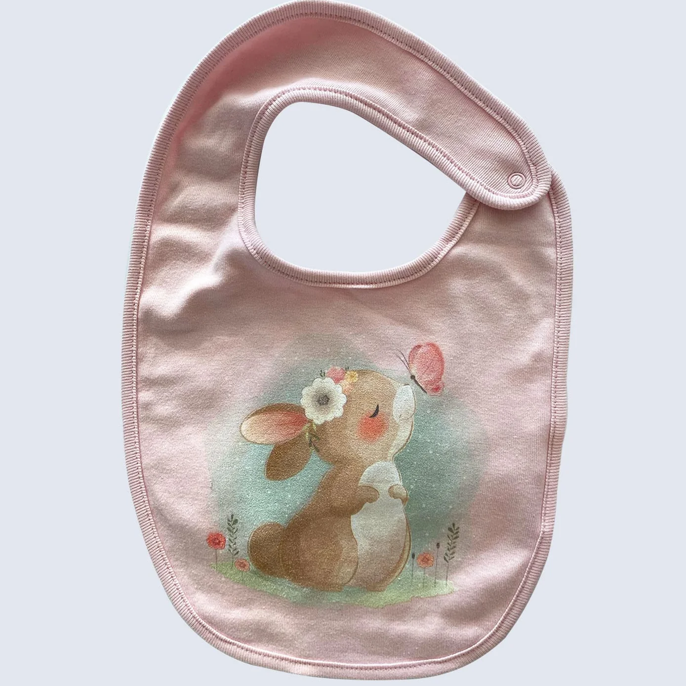 Bavaglino Personalizzato 100% Cotone Organico Certificato 34x23 Bianco