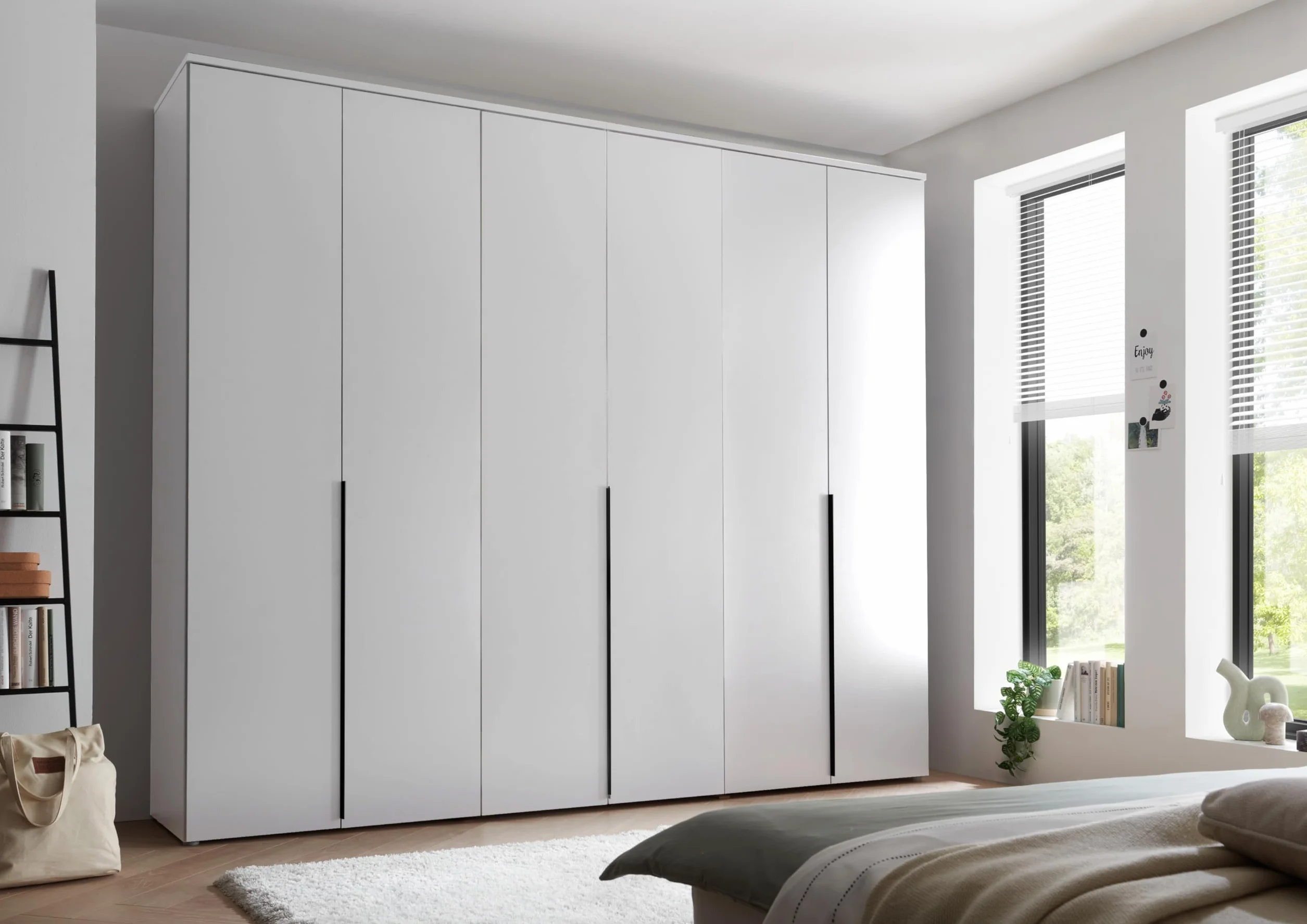 AVANTI TRENDSTORE Civiasco armadio a 6 ante battenti laminato bianco 270x225x52 cm