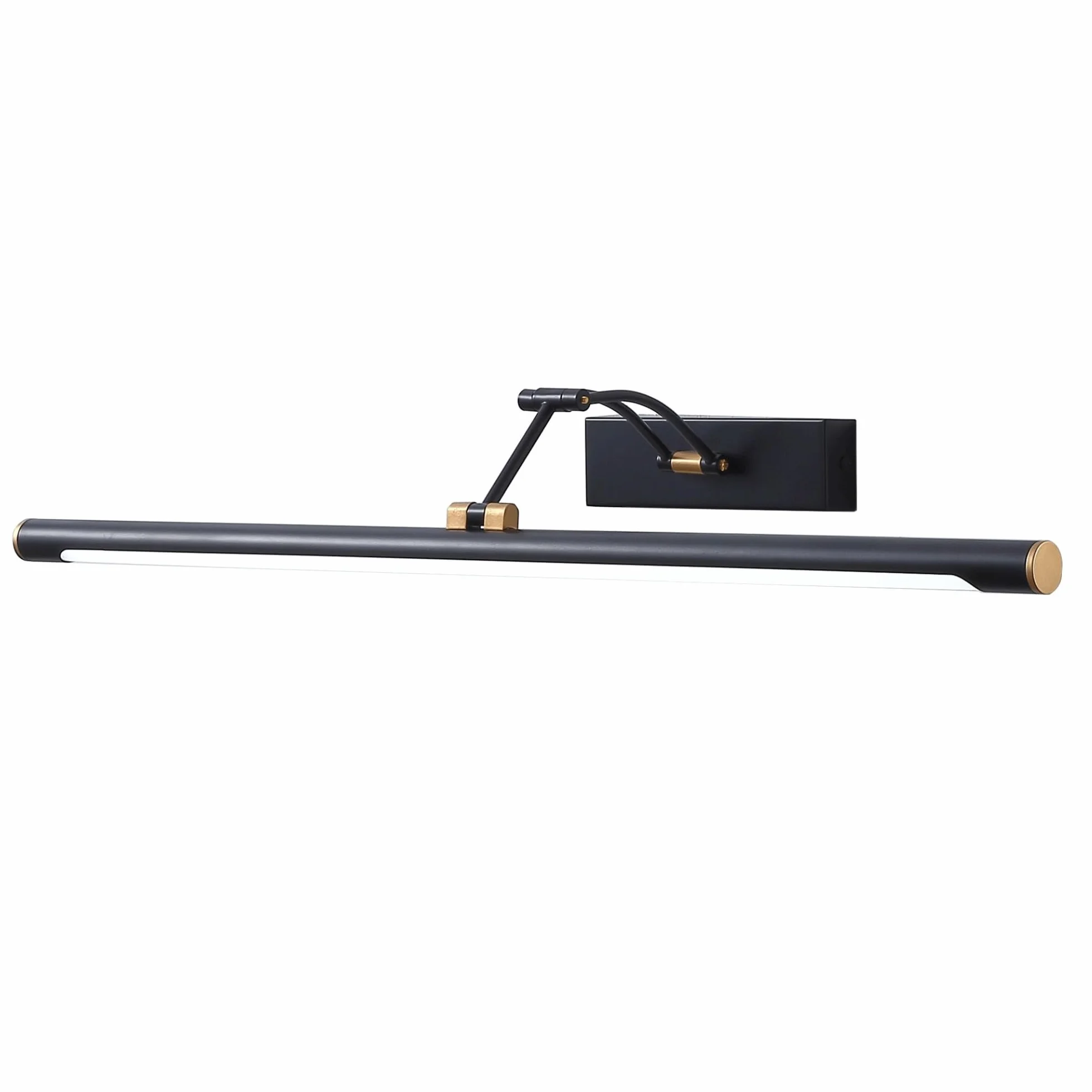 Lampada Specchio Bagno Colore Nero 4000K IP44 Applique Bagno Specchio con Braccio Mobile - Regolazione dell'Angolo di Illuminazione Design Moderno (40cm / 7W / 770lm)