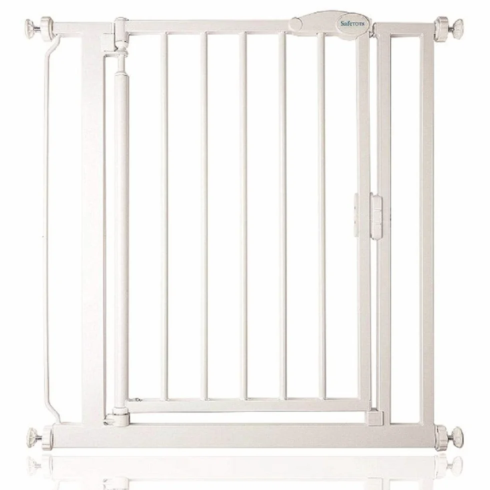 Safetots Cancelletto per Scale a Pressione con Chiusura Automatica, Stretto, 68,5cm - 75cm, Bianco