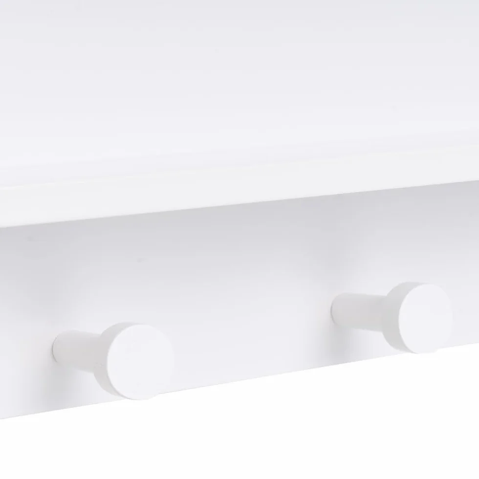 LOLAhome Appendiabiti da parete per bambini design nuvola bianco 48 cm 4 ganci
