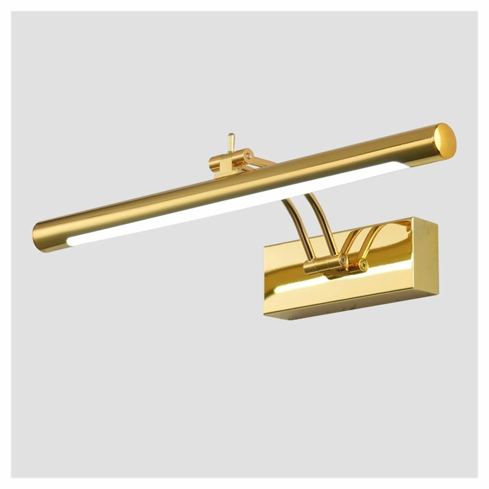 Luci per quadri da parete Lampada da parete moderna for bagno a LED, acciaio inossidabile impermeabile L40 / 55 / 70CM, applique for specchio da interno con interruttore(Noir,12W 55CM)