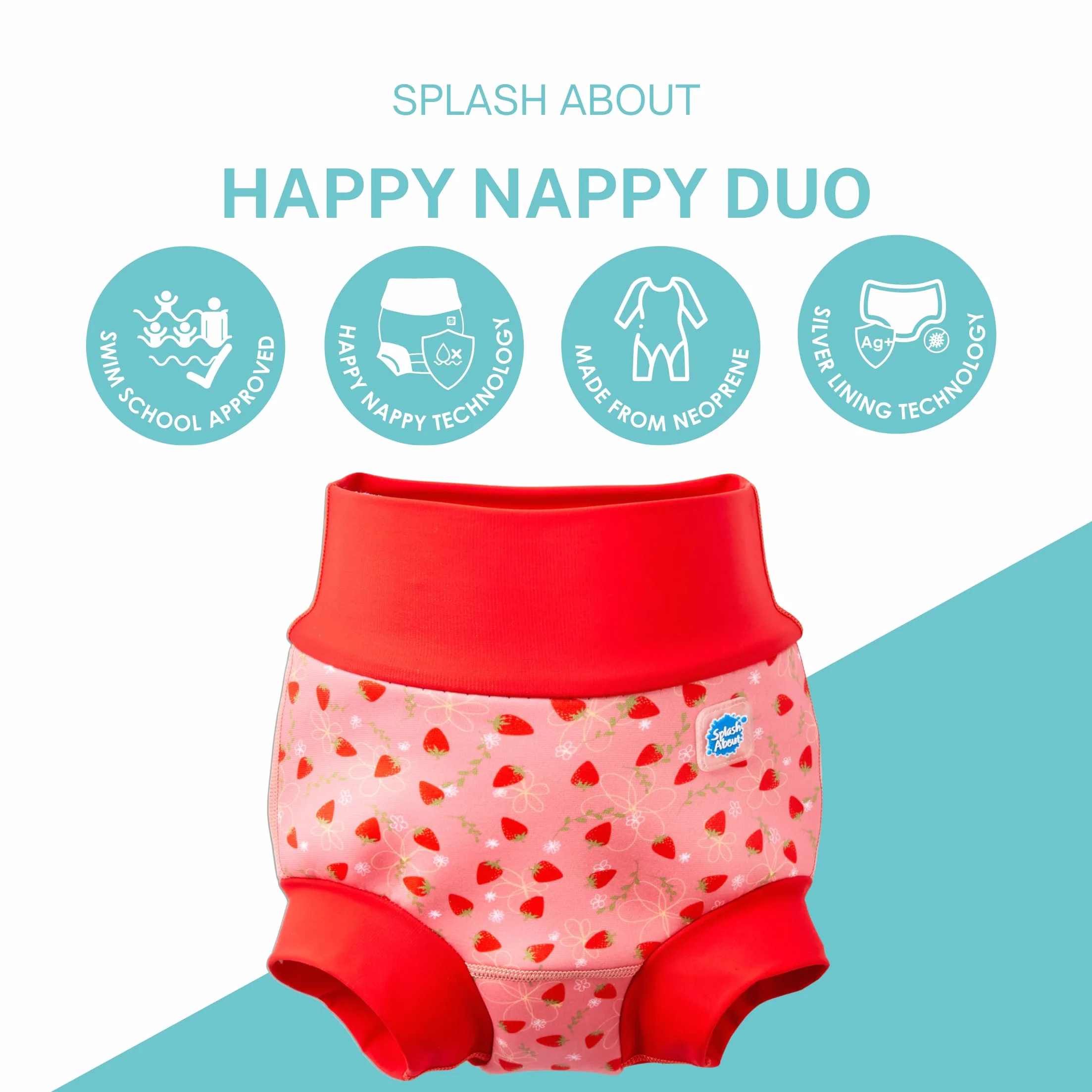Splash About Happy Nappy Duo Baby Toddler Swim Nappy Unisex 0-24