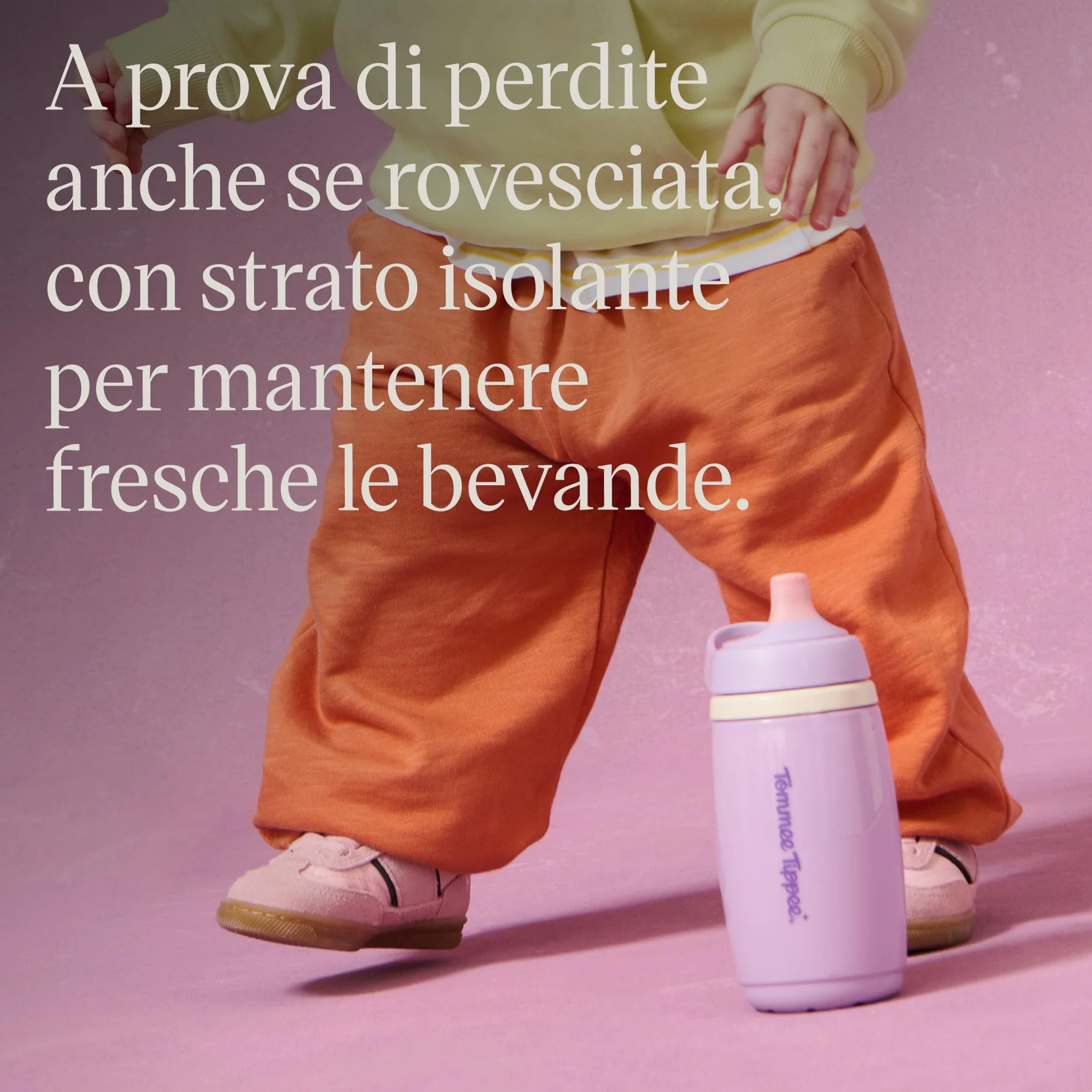 Tommee Tippee Borraccia Termica 266 ml 2 Pezzi Azzurro Giallo Anti-goccia Bambini 12 Mesi