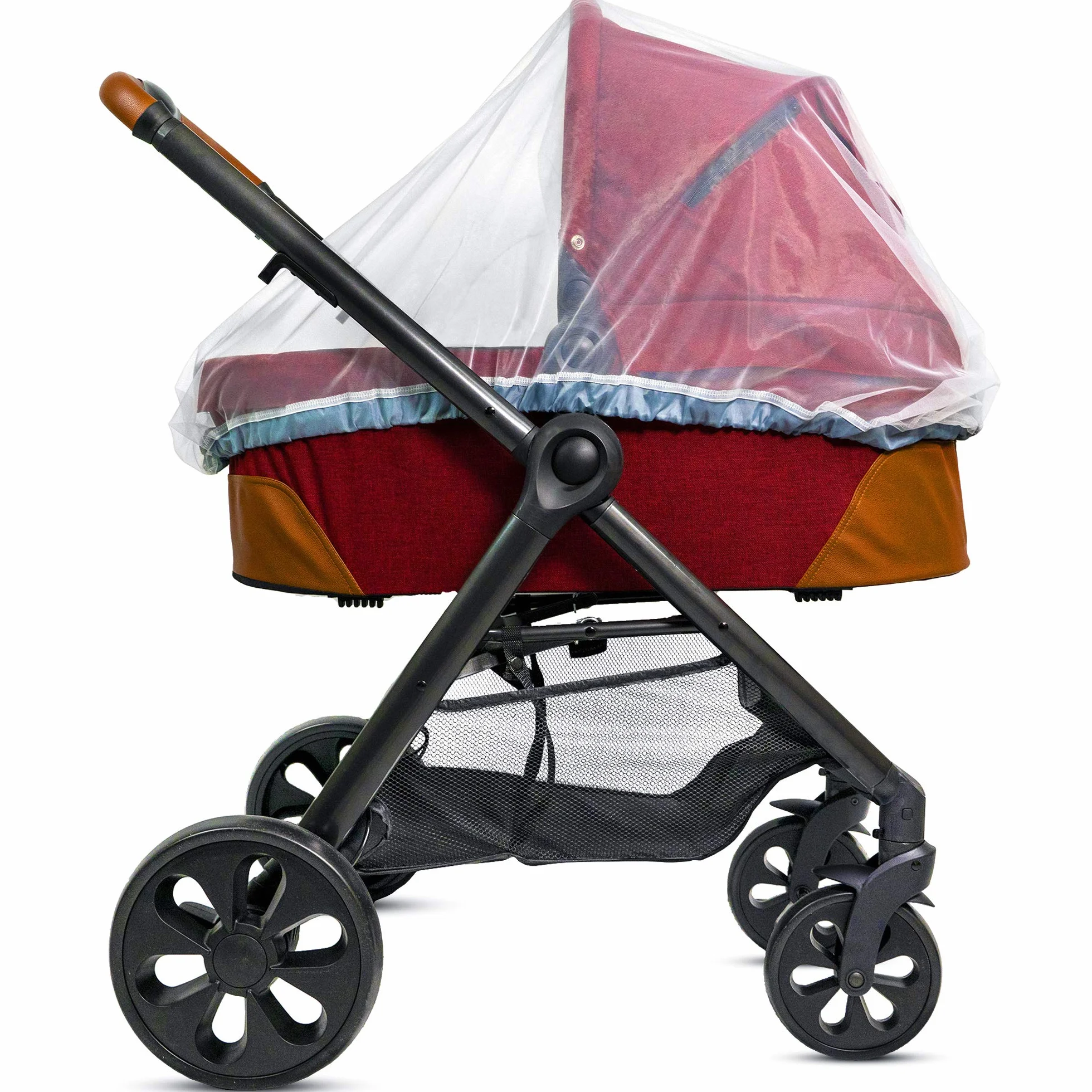 Baby Zanzariera per Passeggino Marsupio Culla – Cordoncino Elastico Protezione Aderente – Baldacchino Scudo 1000 Maglie