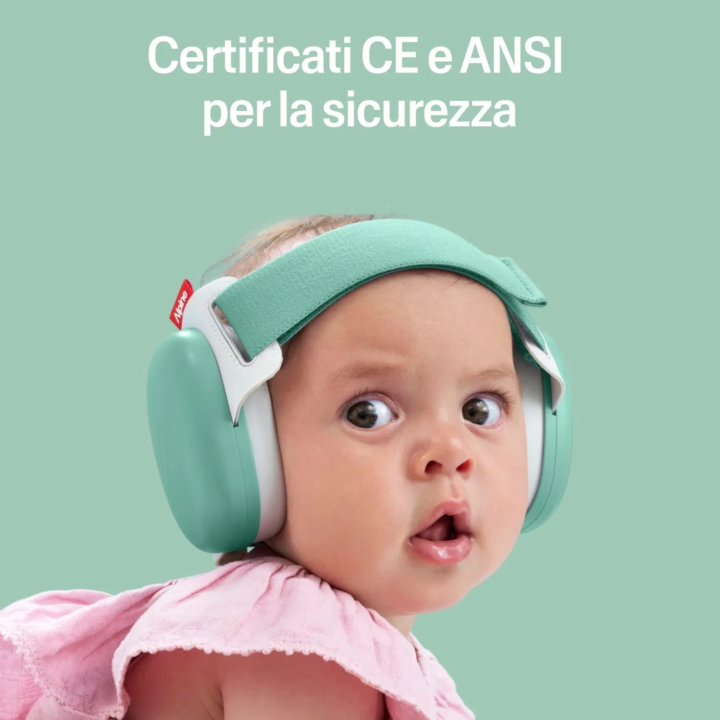 Alpine Muffy Baby Comfort Paraorecchie Neonati Protezione Udito 24 dB Verde