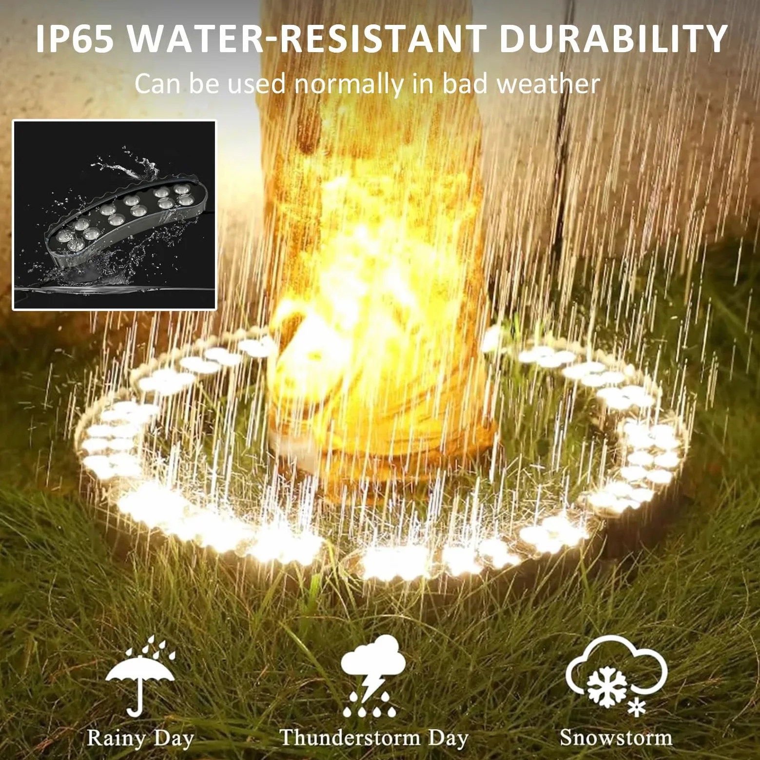 Luci A LED Per Alberi Ad Anello Esterni, Faretti Paesaggistici Facili Usare | AC110V/220V, IP65 impermeabile, per palme, piante, cortili, cortili, giardini, illuminazione di ville(Red light,2 lights/24W)