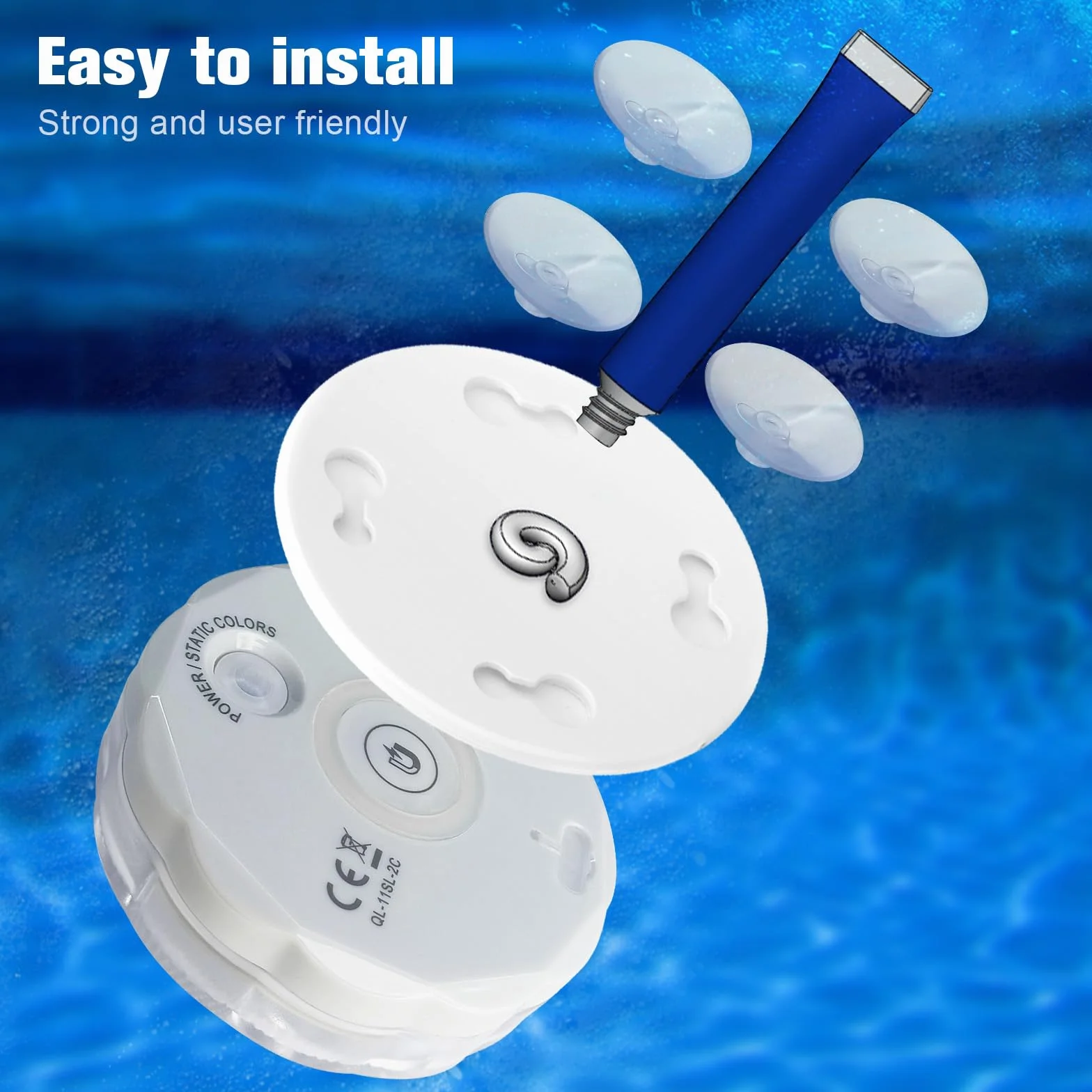 Idealife Luce Ricaricabile Usb Luci Subacquee Luci A LED Con Telecomando Decorativa Impermeabile Magnetica Luce Notturna Luce Acquario Sommergibile Per Giardino Natale Feste Spa Campeggio(2 Pcs)