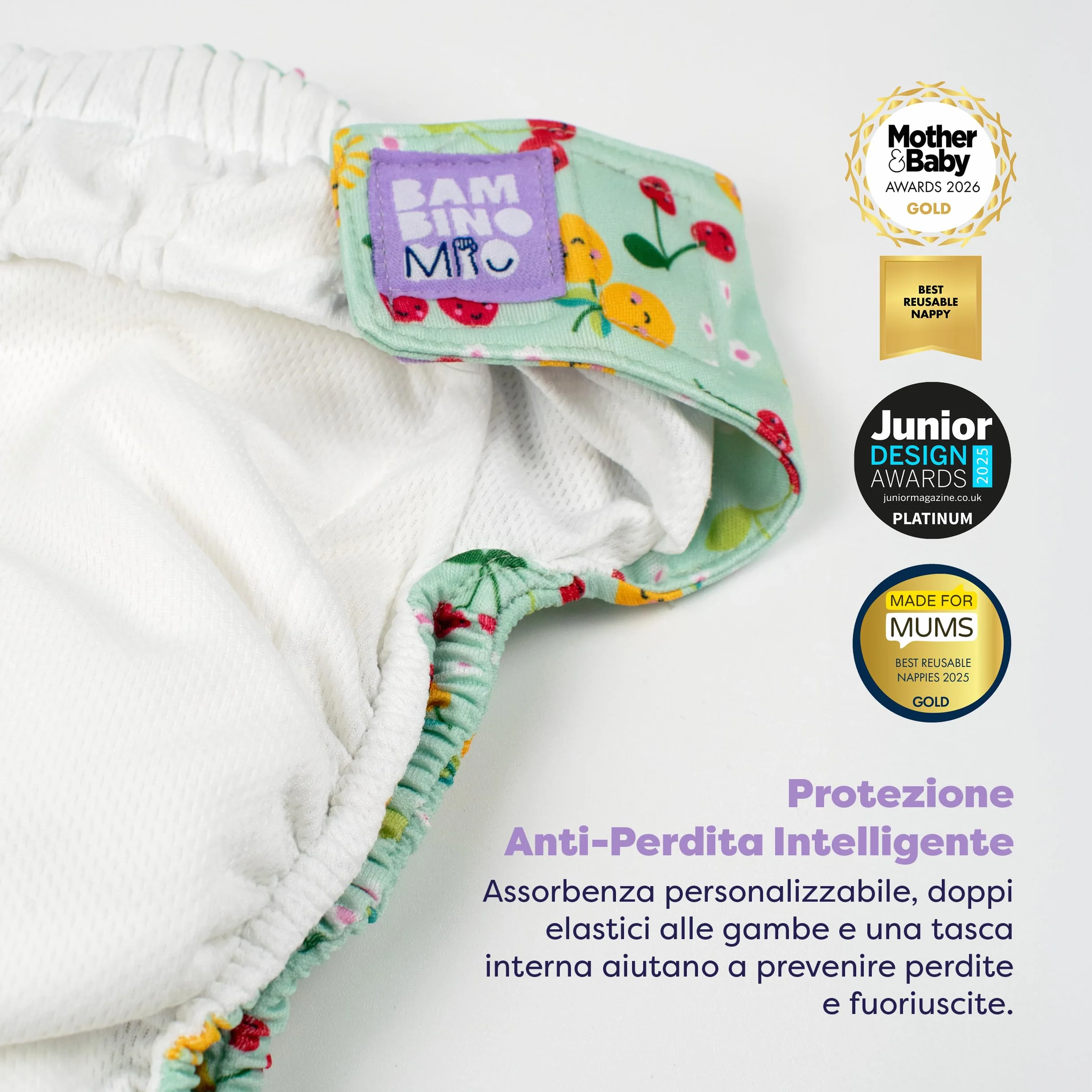 Bambino Mio pannolini riutilizzabili 5 pezzi lavabili certificati OEKO-TEX neonati