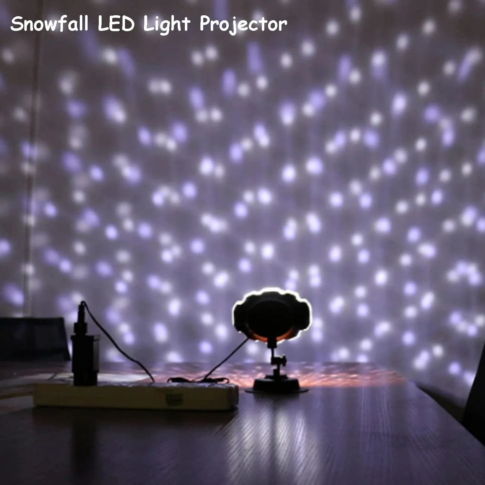 Luci del proiettore del fiocco di neve di Natale all'aperto, luce del proiettore di nevicata mobile del LED, lampada del proiettore del paesaggio delle decorazioni impermeabili per il giardino di nozz