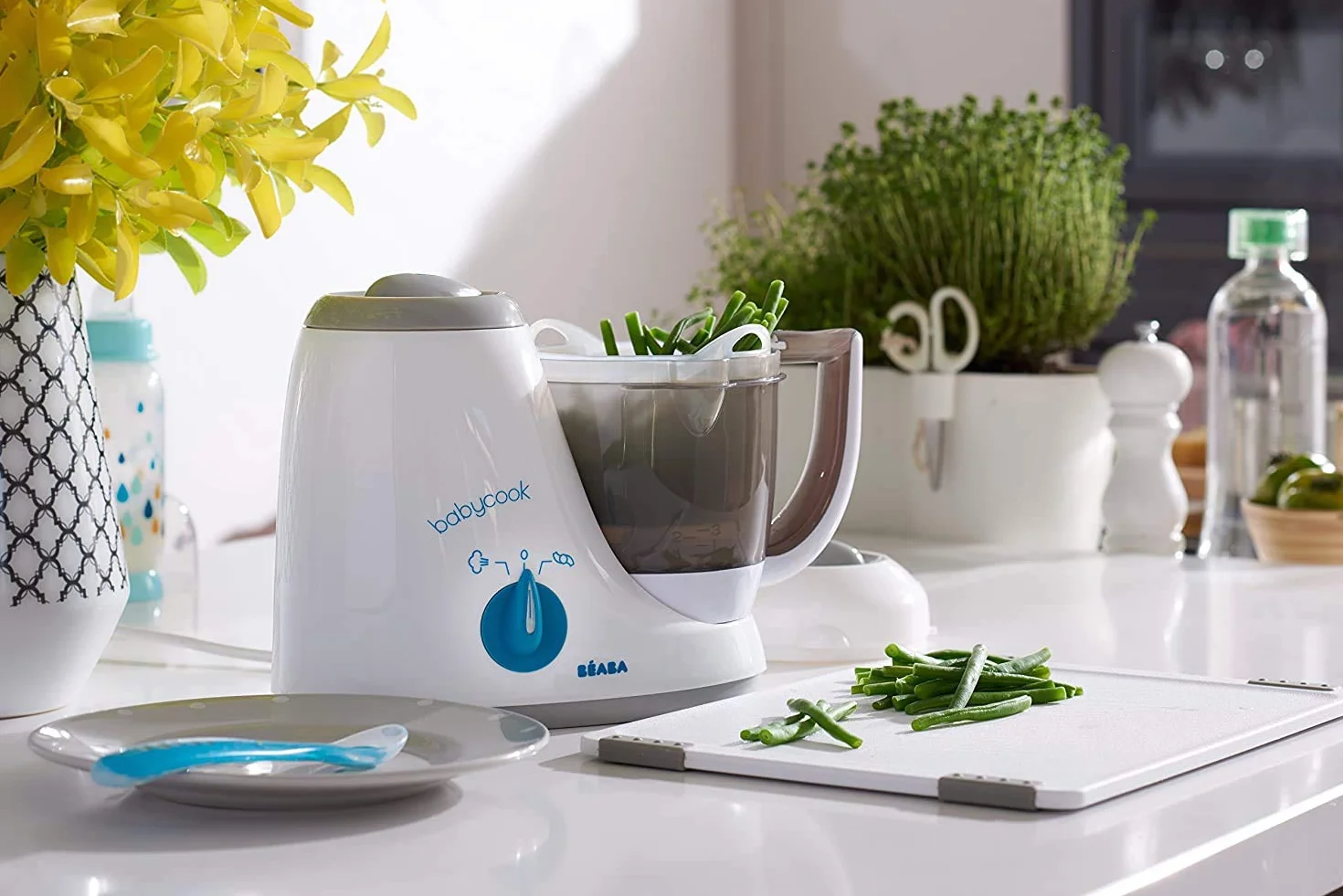 BÉABA Babycook Original Cuocipappa 4 in 1 Frulla Scalda Cuoce a Vapore Scongela Robot Pappe Rapido 15 min Accessori