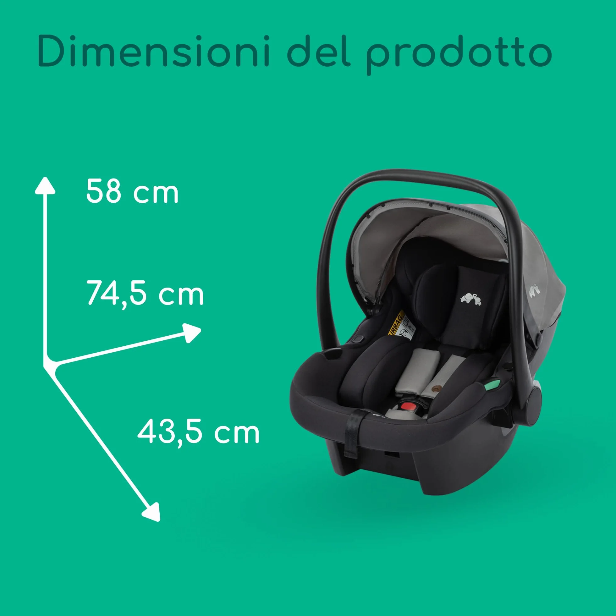 Bebeconfort Haze Trio Lux Passeggino Trio 0-4 anni 22 kg 2 in 1 Tinted Grey