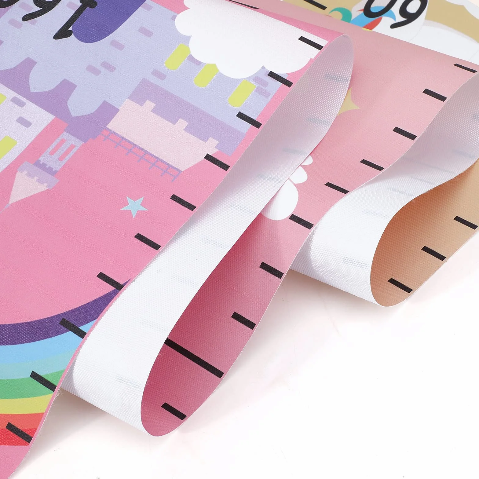 HIFOT Bambini Altezza Crescita Grafico Misurazione Unicorno Tela Decorazione Parete 190 x 20 cm