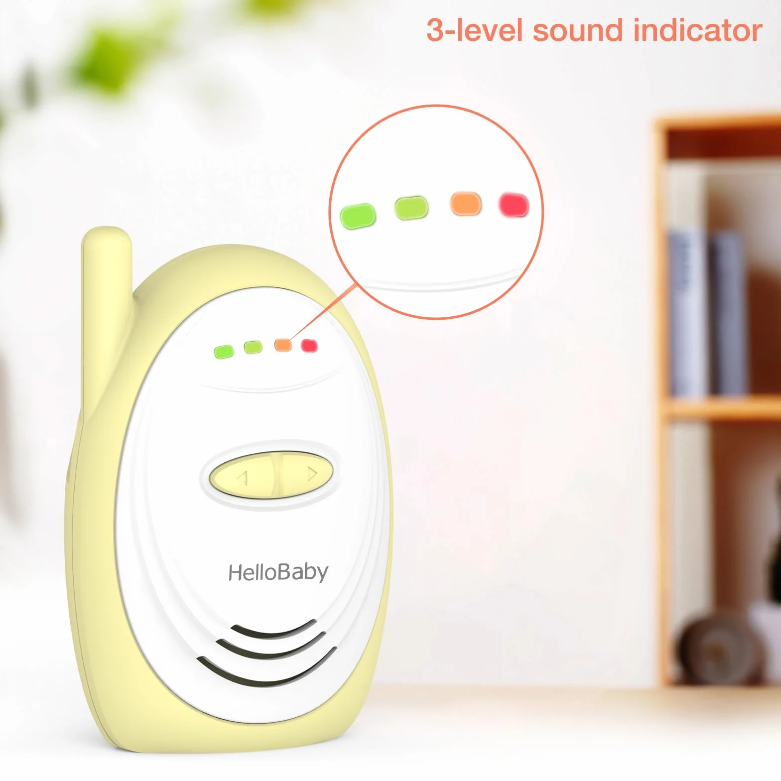 HelloBaby Monitor audio VOX 2,4 GHz 300 m giallo