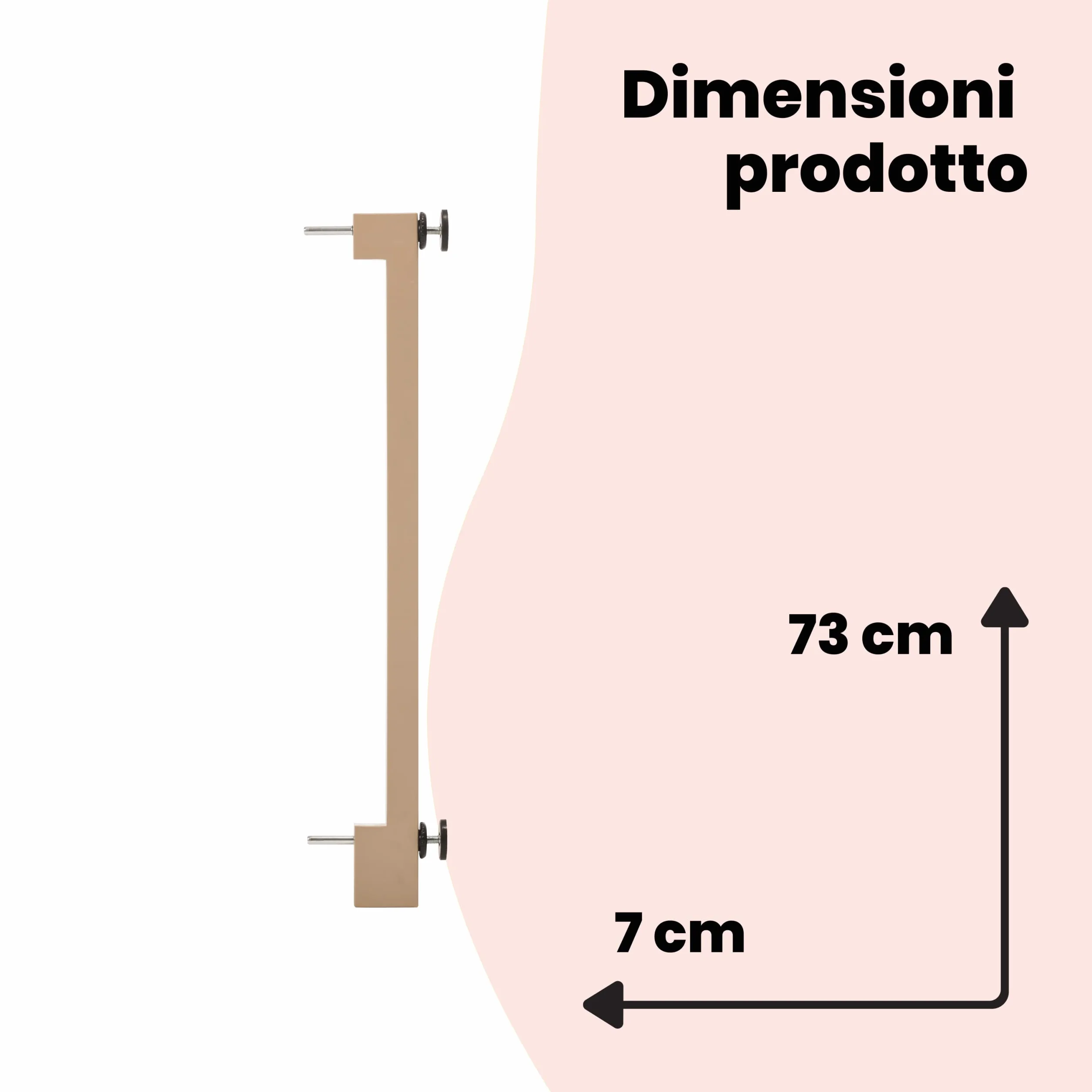 Safety 1st Estensione Cancelletto di Sicurezza 7 cm Prolunga Compatibile Essential Wooden Legno Naturale