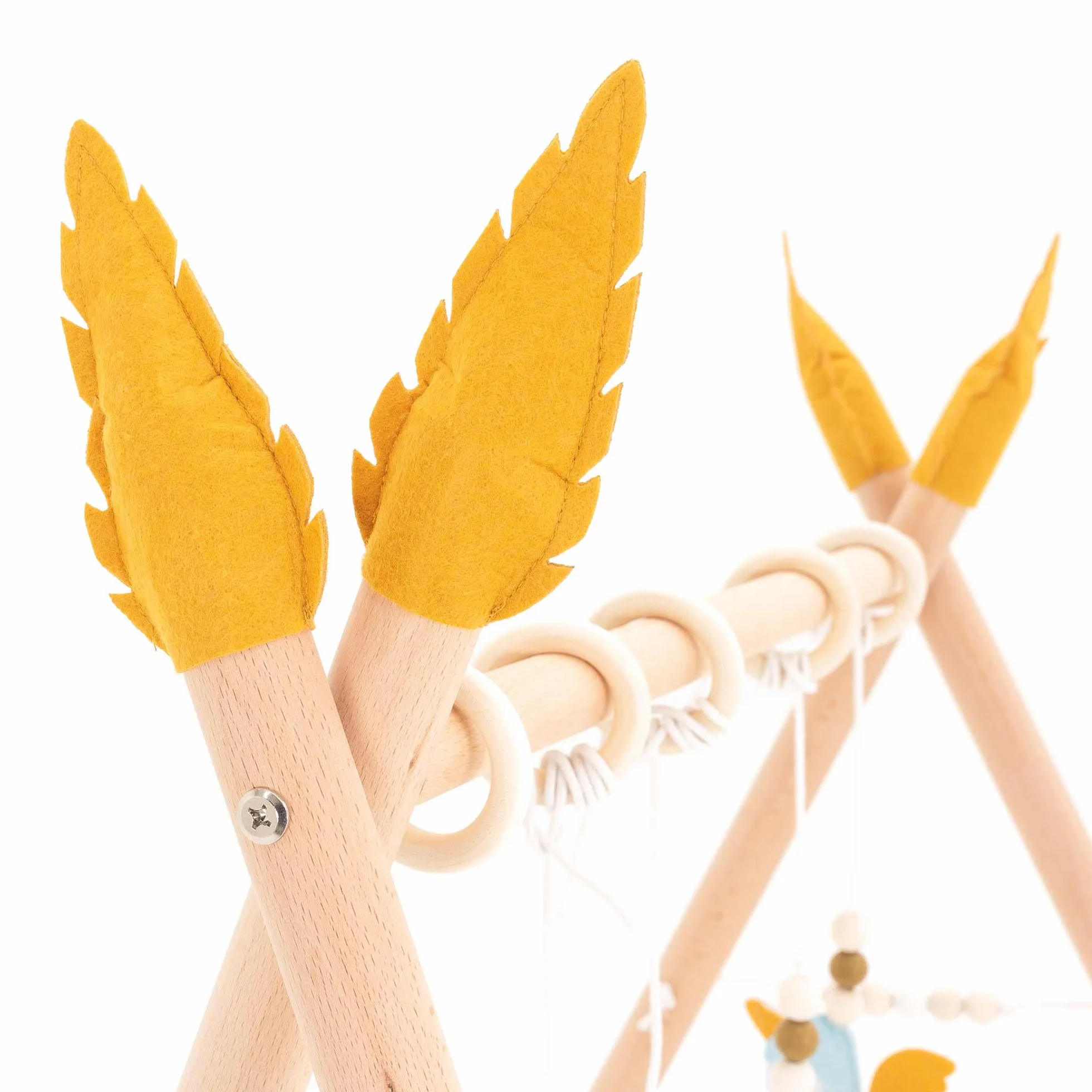 Palestra per Bambino Montessori 60 x 44 x 57 cm Legno Ecologico Arco da Gioco Multicolore