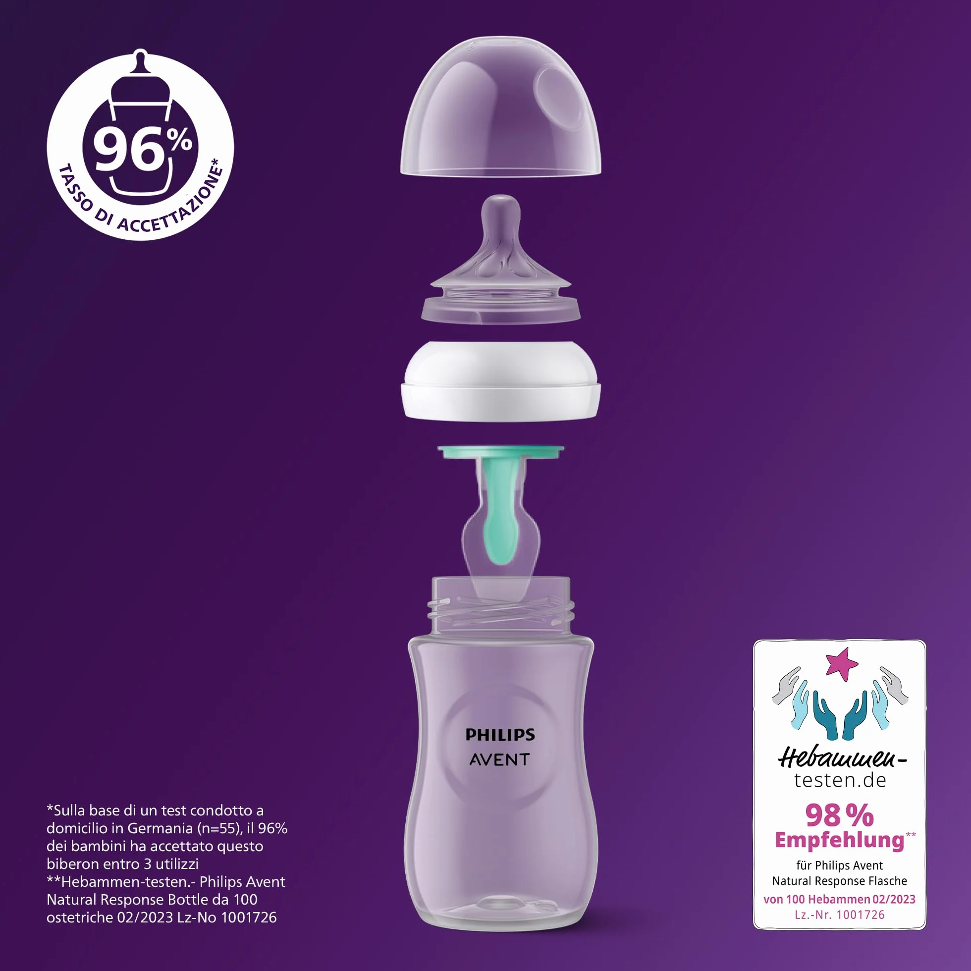 Philips Avent Biberon Natural Response 125 ml Airfree bez BPA SCY670/01