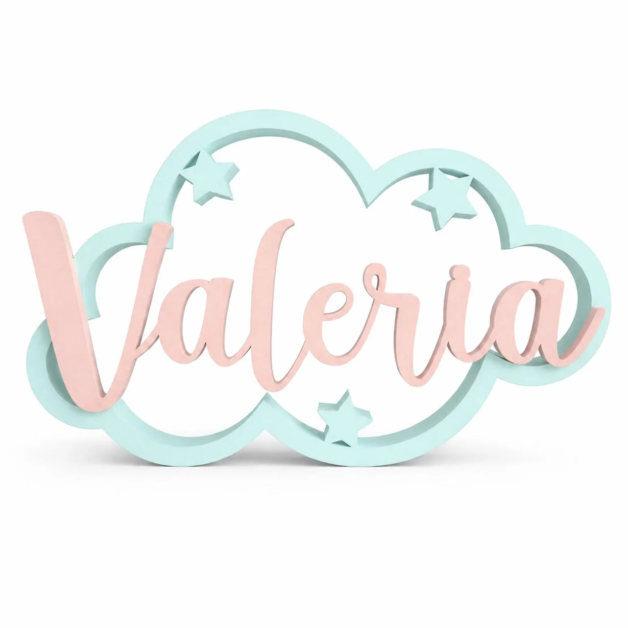 Nuvola decorativa personalizzata con nome, 15 colori, regalo per camera bambini