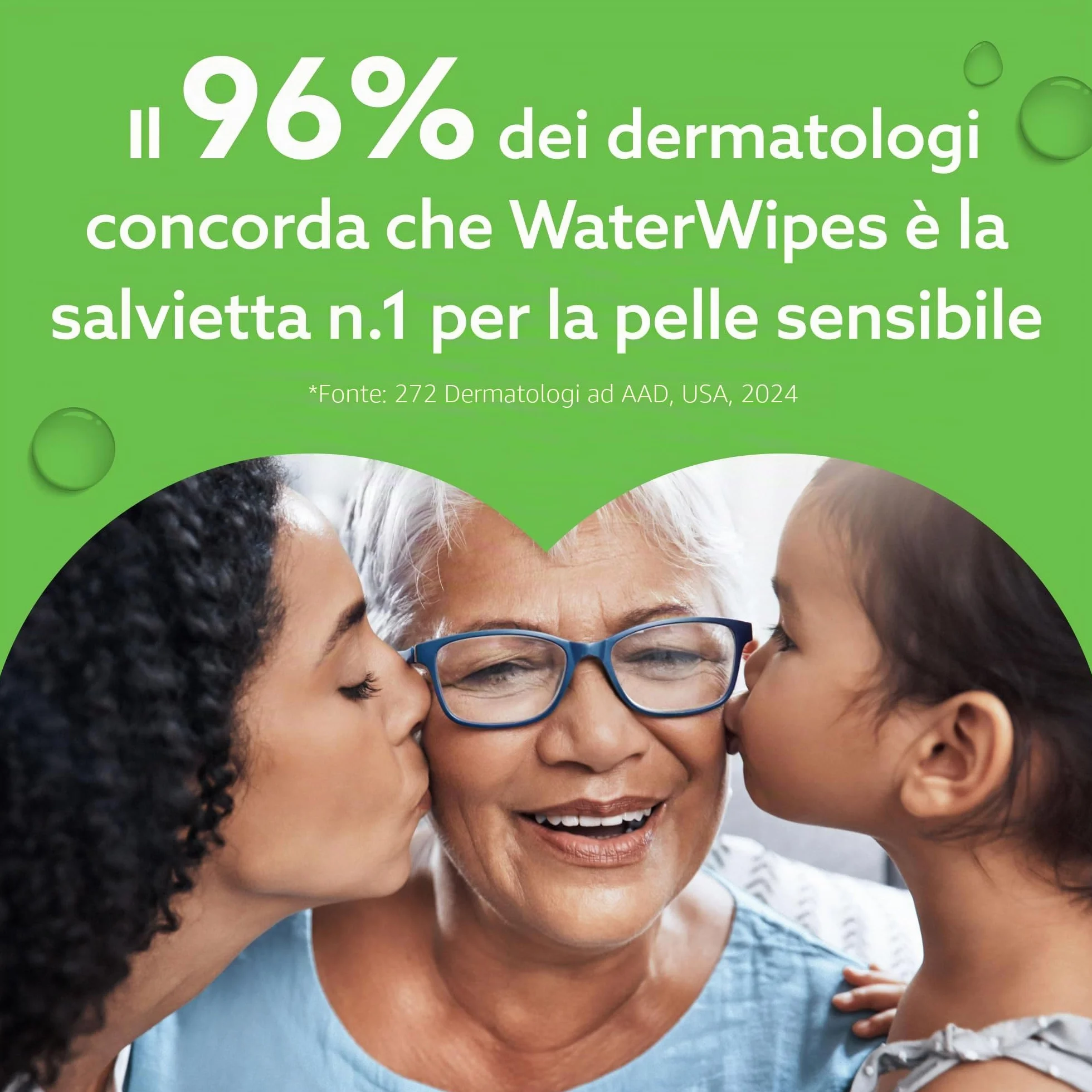 WaterWipes Salviettine Idratanti Sensitive+ Hydrating Boost Wipes 360 Pezzi 6 Confezioni 99% Acqua Aloe Vera