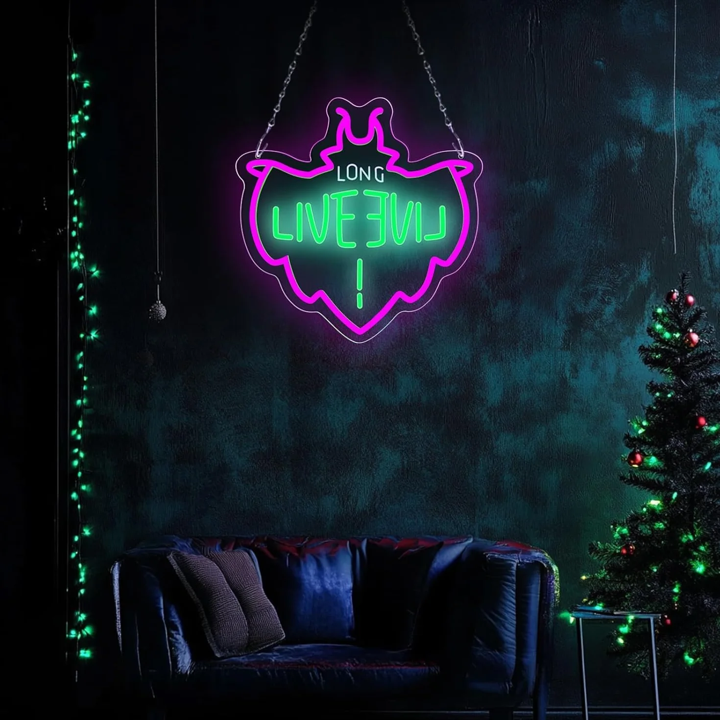 Descendants - Insegna al neon a LED Descendants per decorazione da parete e stanza, luce notturna USB per camera da letto, matrimonio, festa di compleanno