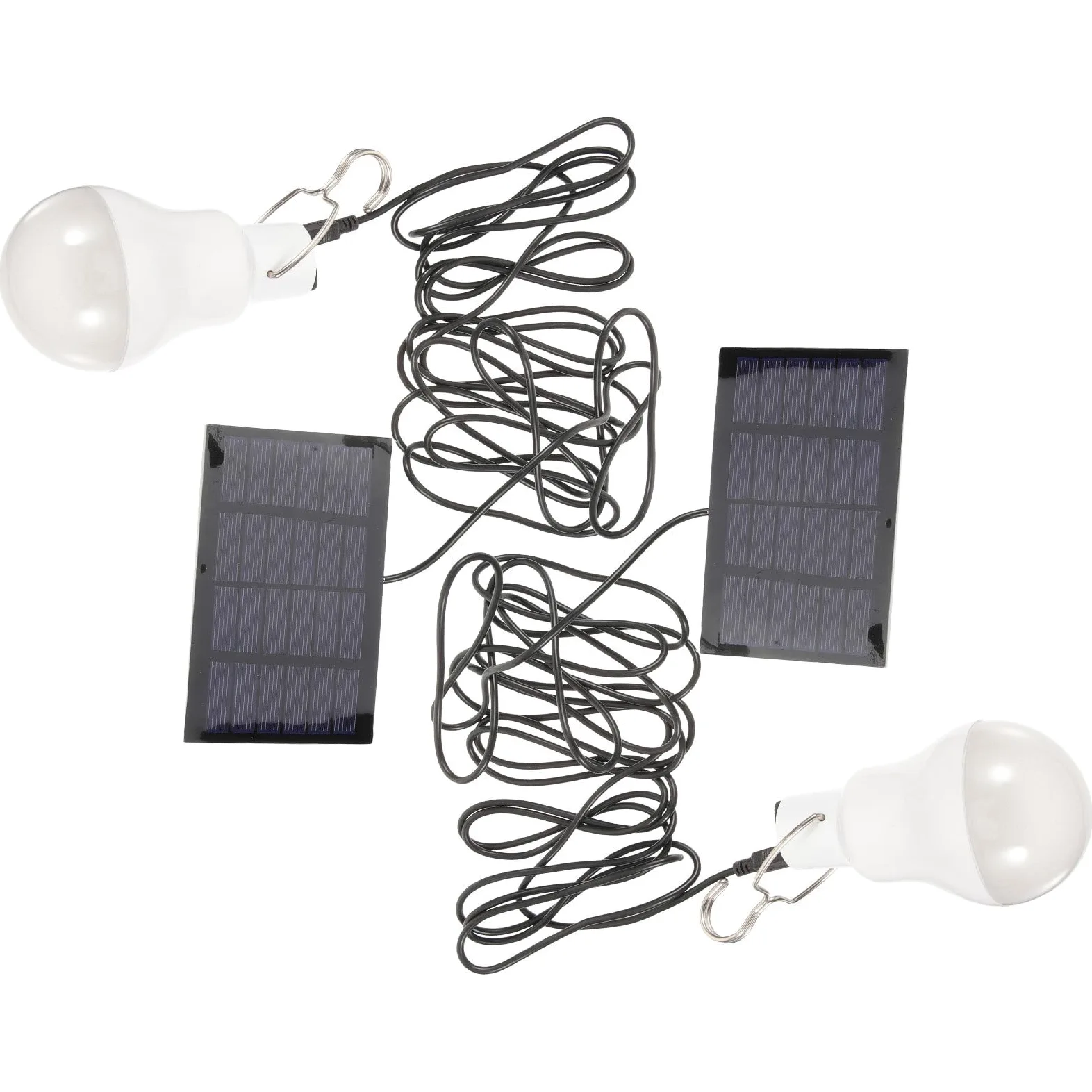 Luci Solari da Campeggio 2 Pezzi Batteria 800mah, Lampade Esterne in Abs, Facile da Usare e Lunga Durata, per Outdoor e Patio