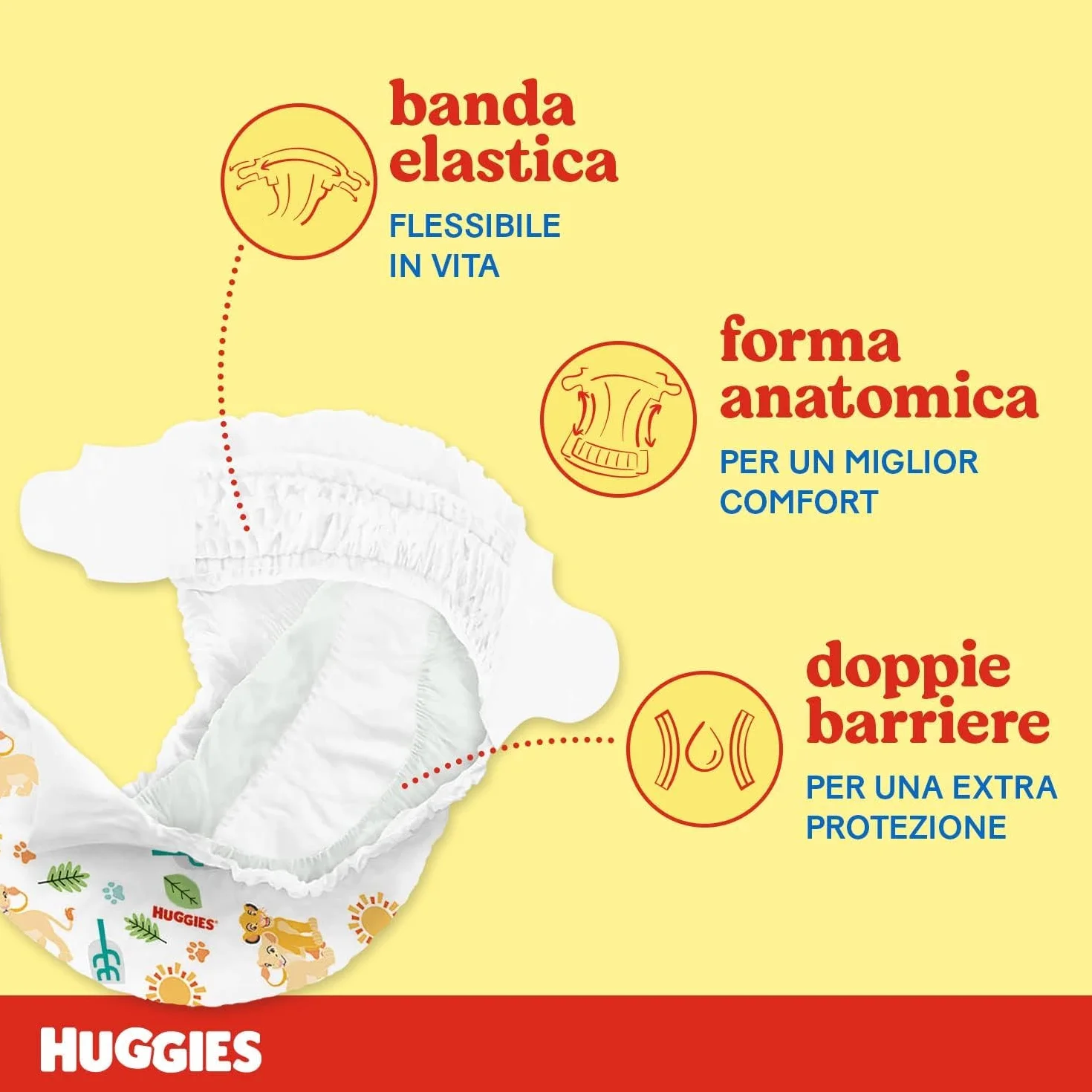 Huggies Unistar Pannolini Taglia 6 (15-30 Kg) Design Disney 72 Pz