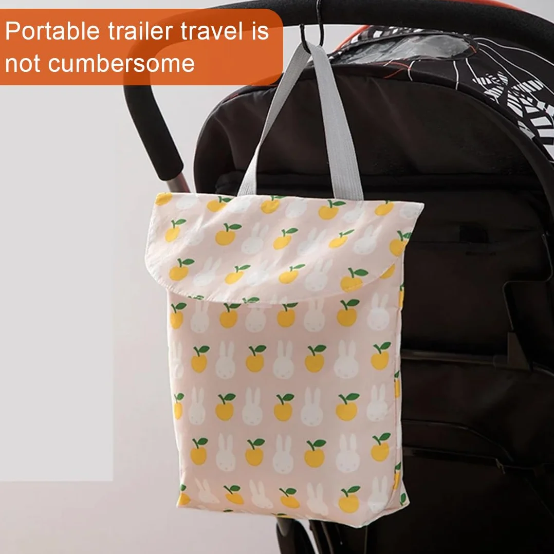 BCZR Sacchetti Pannolini 2 Pezzi Wetbag Porta Pannolini Borsa per Pannolini Portatile con Maniglia Riutilizzabile