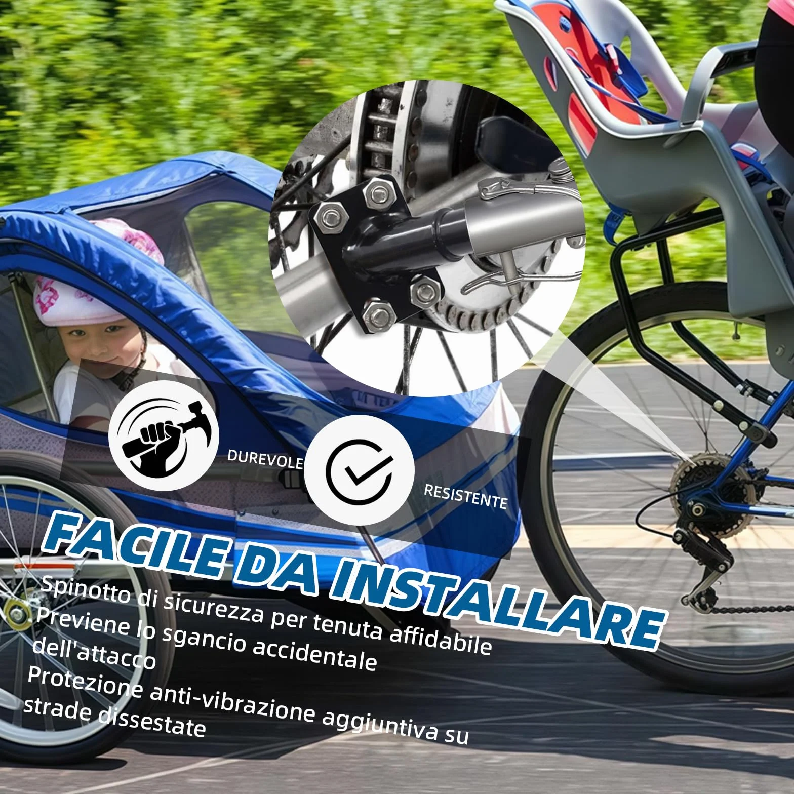 Thule Burley Croozer Adattatore Universale Coppia per Rimorchio Bici 17 mm