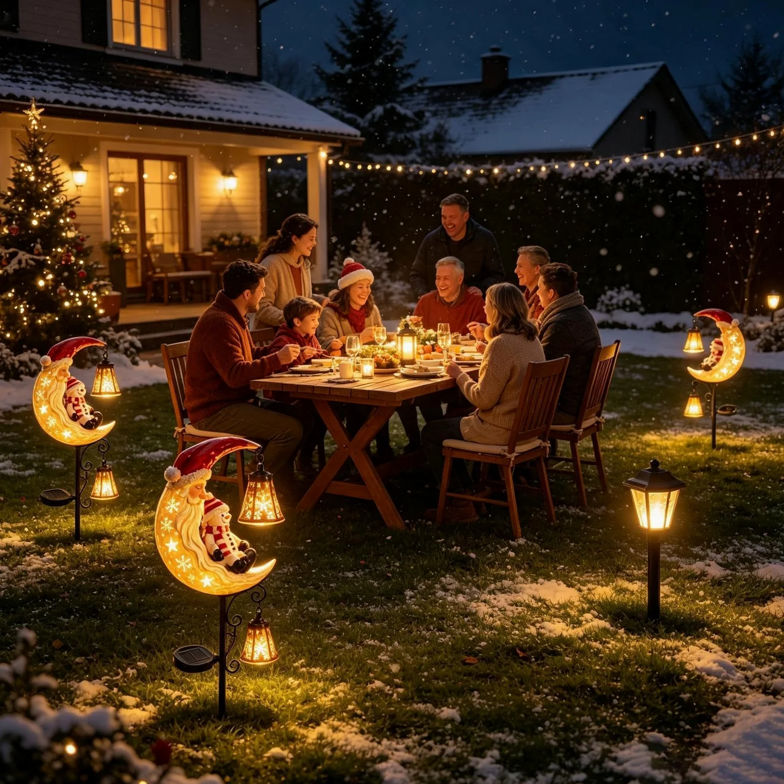 Natalizie a Paletto per Giardino Decorazioni da Patio Impermeabili | Lampada Solare Natalizia Per Proprietari di Case Giardinieri Paesaggisti Vialetti Passi Carrai Camminamenti Prato Aiuole