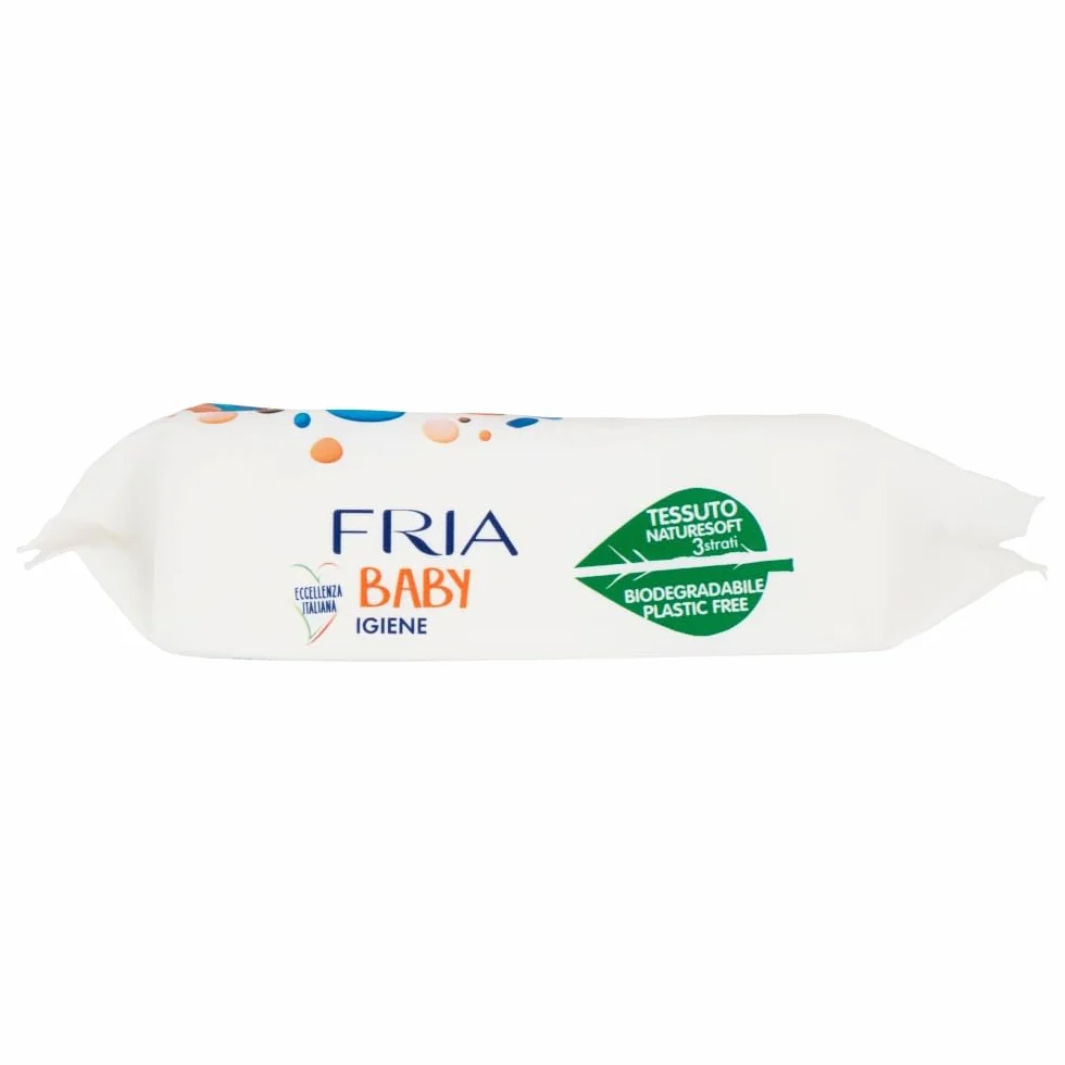 Fria Baby Salviette per Cambio Pannolino con Olio di Argan e Nutrimilk, Idratanti, 70 Pezzi