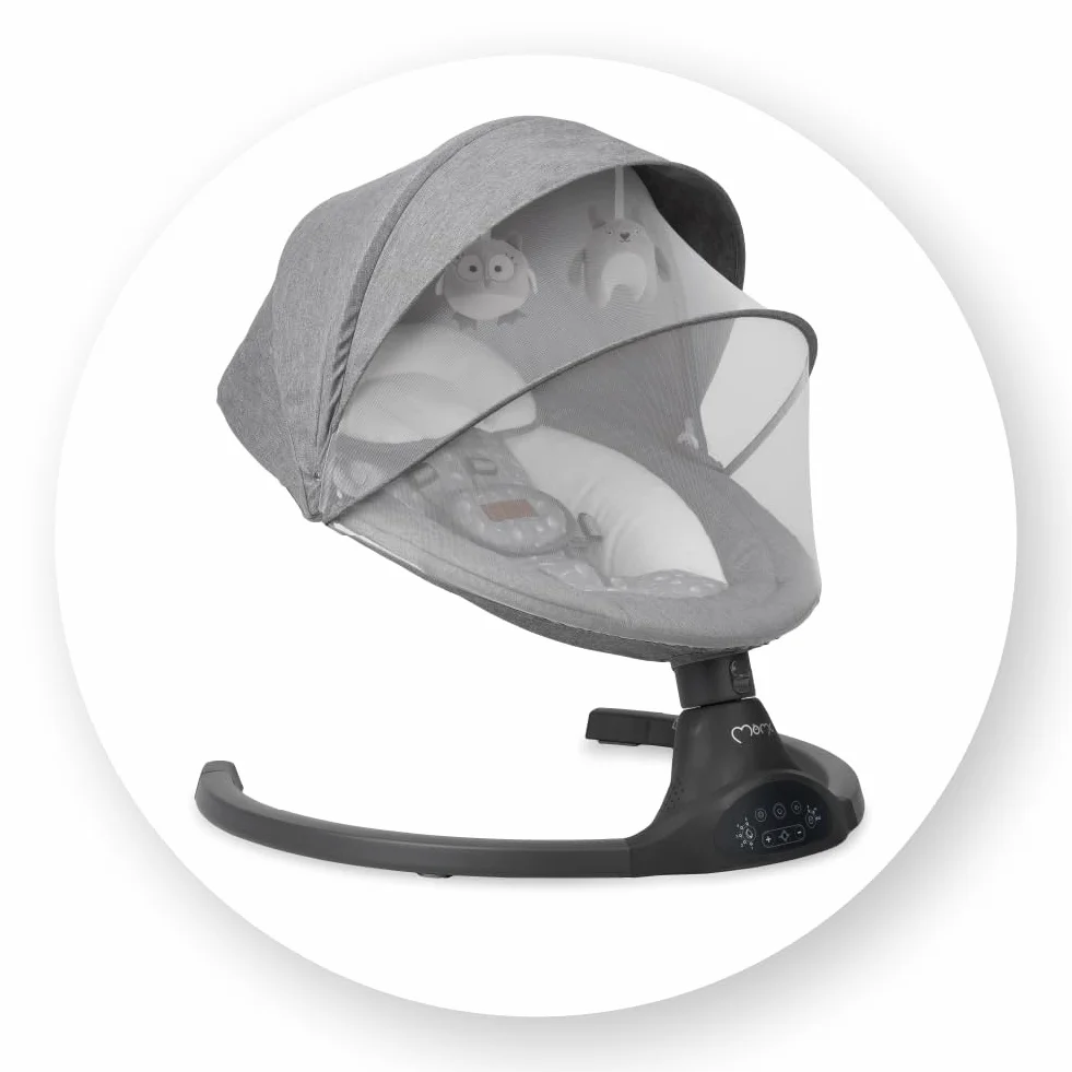 MoMi KENANI Sdraietta per bambini pieghevole 9 kg telecomando Bluetooth cintura sicurezza 5 punti