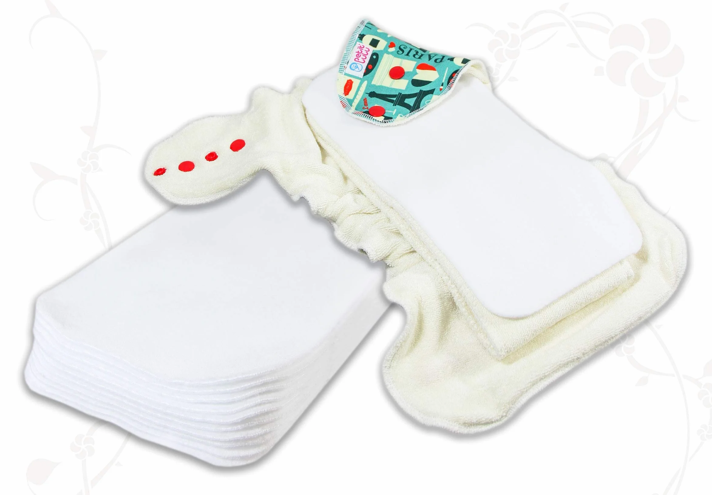 Petit Lulu Veli Raccoglifeci Lavabili in Mikropile 10 Pack Pannolini di Stoffa