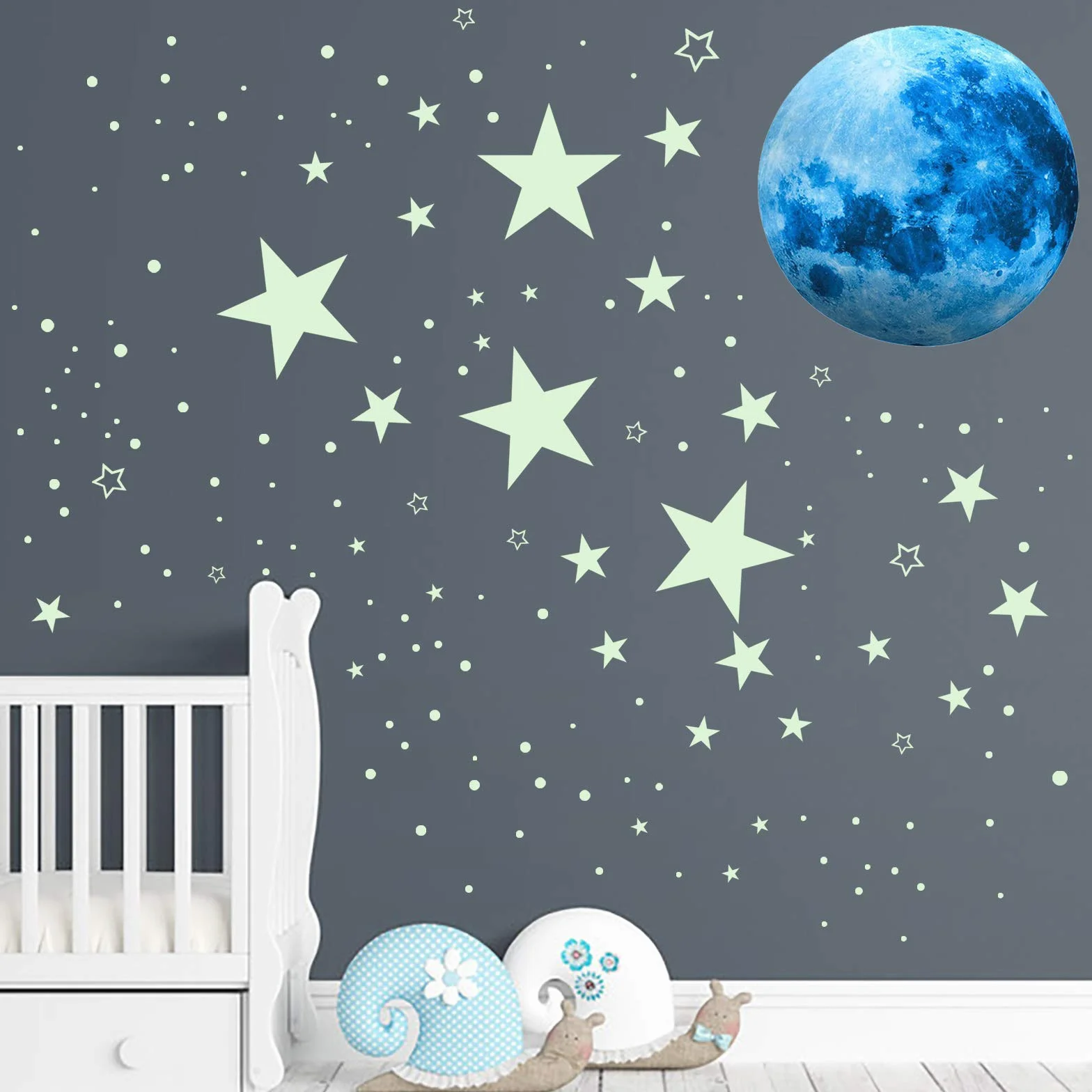 Stelle Fluorescenti Adesive Soffitto Luminoso Adesivi Muro 498PCS Decorazioni Cameretta