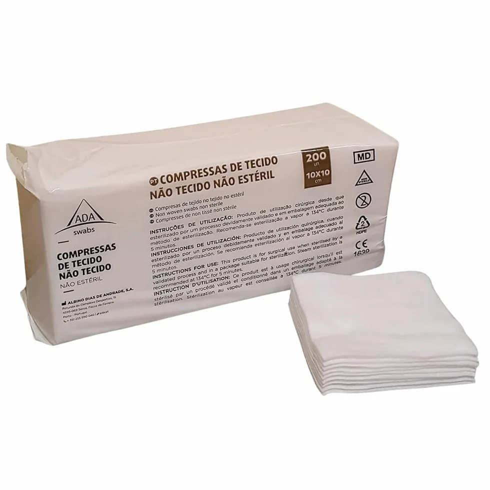 Garze non sterili TNT 10x10 cm Confezione 200 unità per neonati