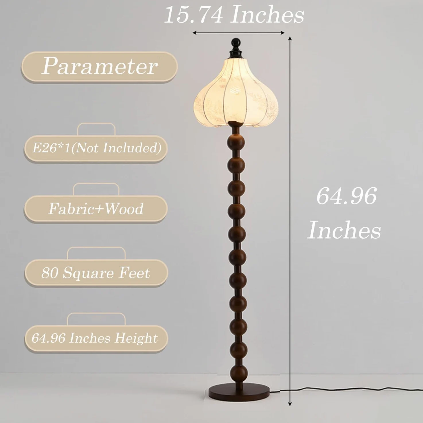 CCXXYGWJ Lampada da, Globo in Legno di Noce dimmerabile, Stile Art Déco per Soggiorno, Studio, cameretta dei Bambini - Decorazione della casa