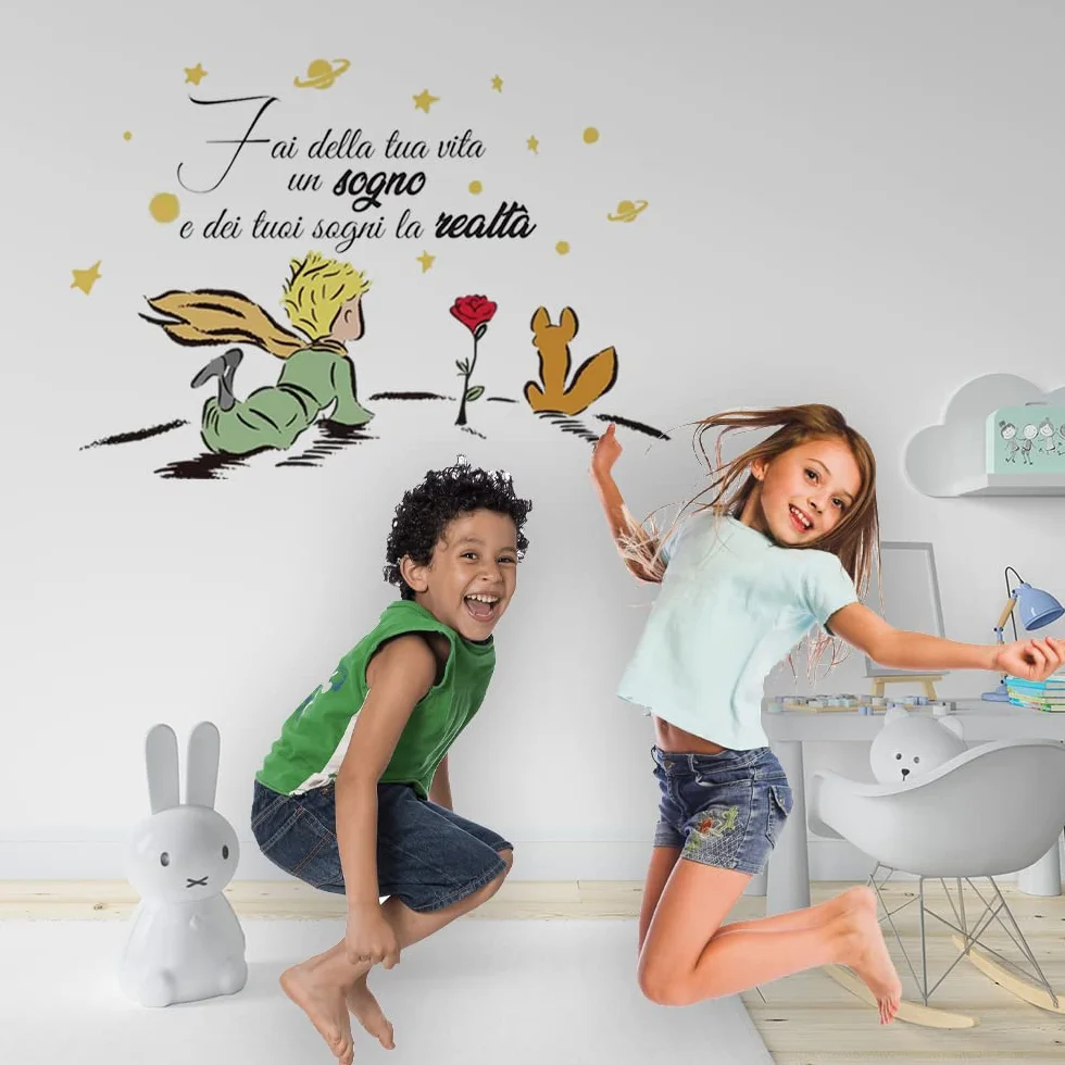 Adesivo Murale Piccolo Principe Fai della tua vita un sogno e dei tuoi sogni la realtà Adesivi Murali Da Parete Camera Da Letto Cucina Soggiorno