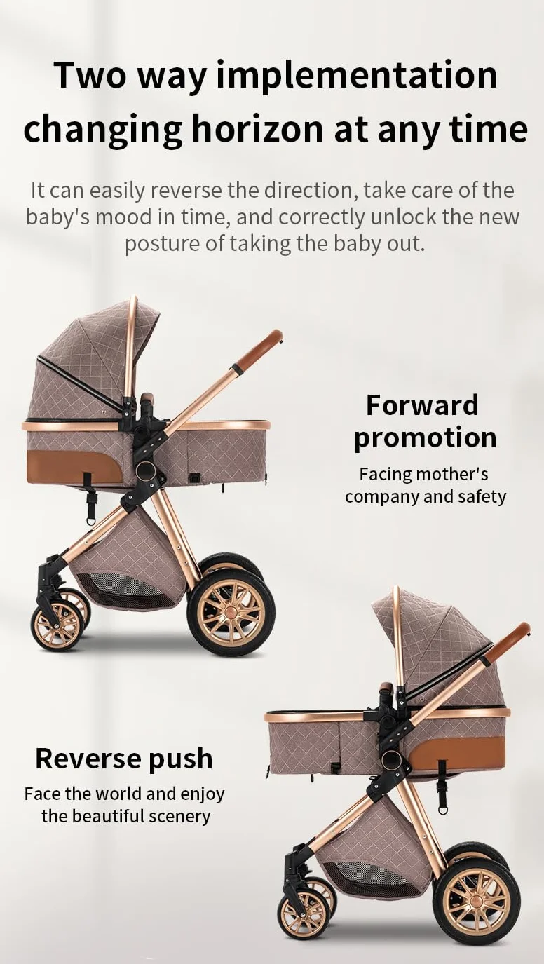 GLOKID Passeggino 3 in 1 Trio Portatile con Navicella, Adattatori Universali, 4 Ruote con Ammortizzatori, LV9 Nero
