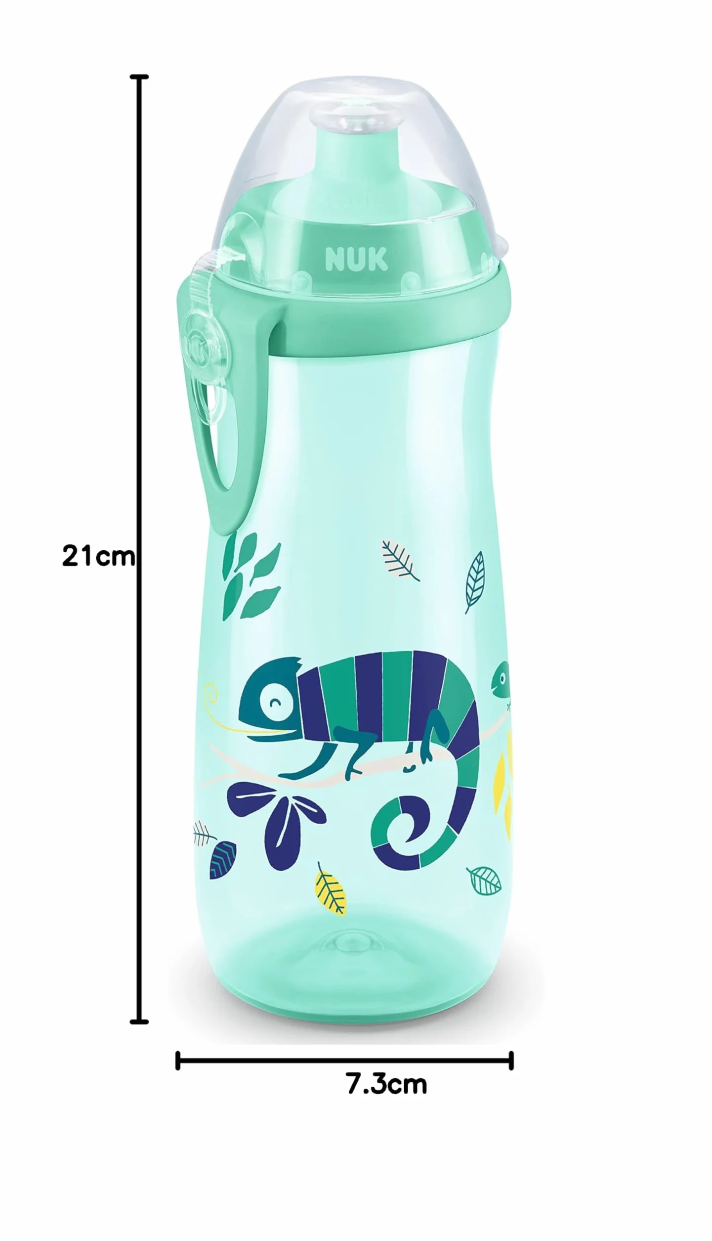 NUK Sports Cup borraccia per bambini 450 ml effetto camaleonte 24+ mesi beccuccio push-pull anti-goccia senza BPA