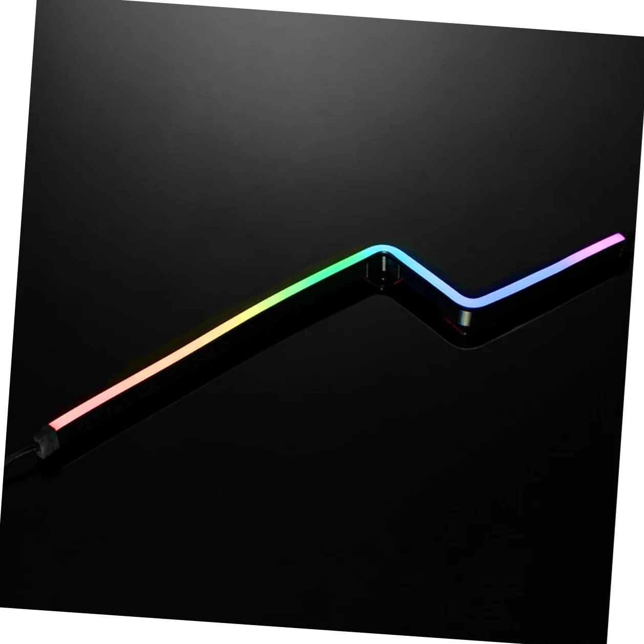 DOITOOL Barra Luminosa Rgb per Computer 5v 400mm, 2 Pezzi Argb | Nero Abs, 28 LED e Connettore 3 Pin, Adesivi Inclusi per Installazione Interna