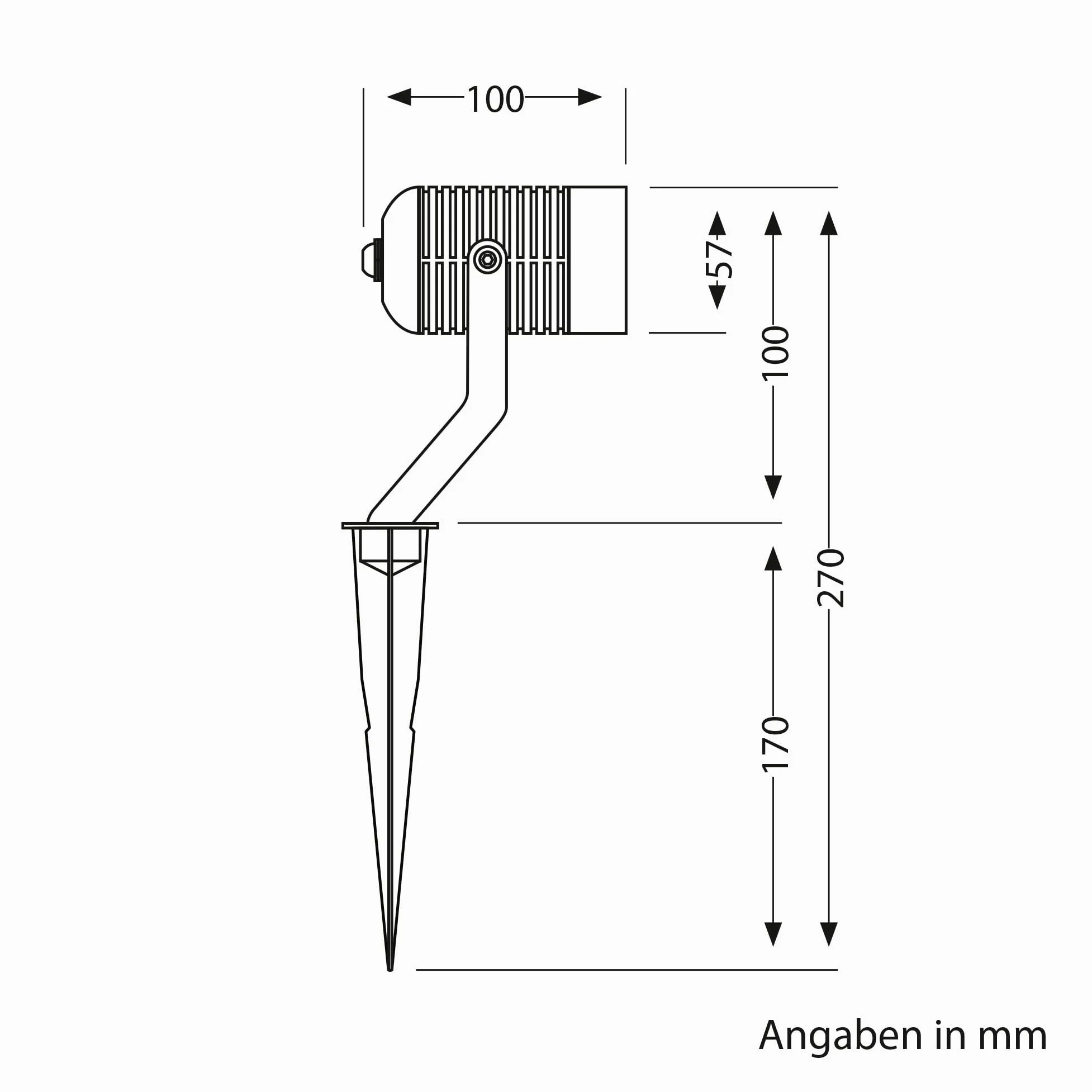 ledscom.de 4 faretti da giardino SHINGA con picchetto da terra per esterni, IP65, con spina, neri, con lampadina LED GU10 da 630 lm, bianco caldo