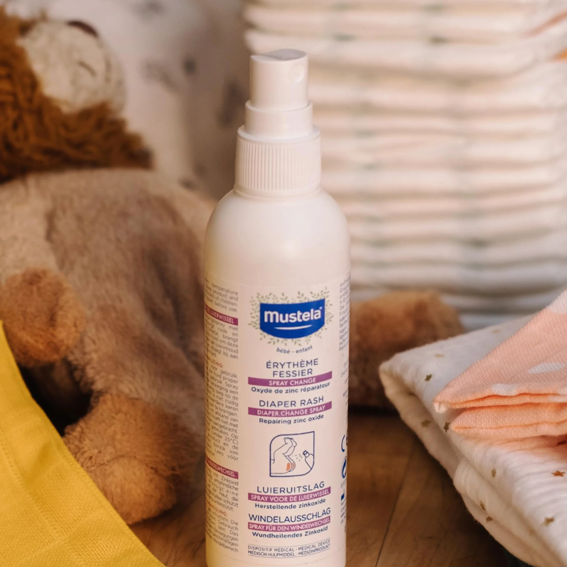 Mustela Spray Cambio Pannolino Ossido di Zinco 75ml per Eritema Neonati