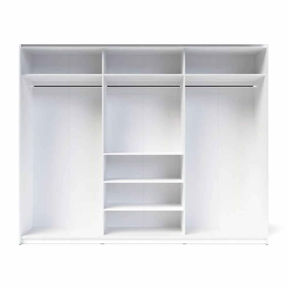 Indomita Armadio 3 Ante scorrevoli Rovere con Specchio 255x53x205H