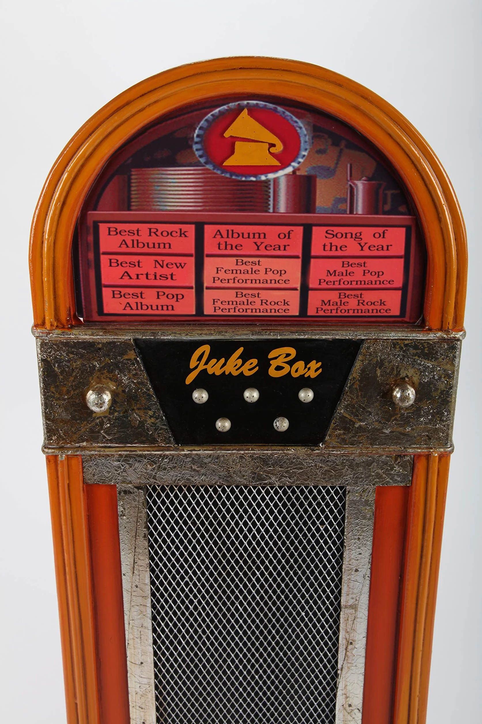 Armadio di design Jukebox retrò arancione/nero 88 cm