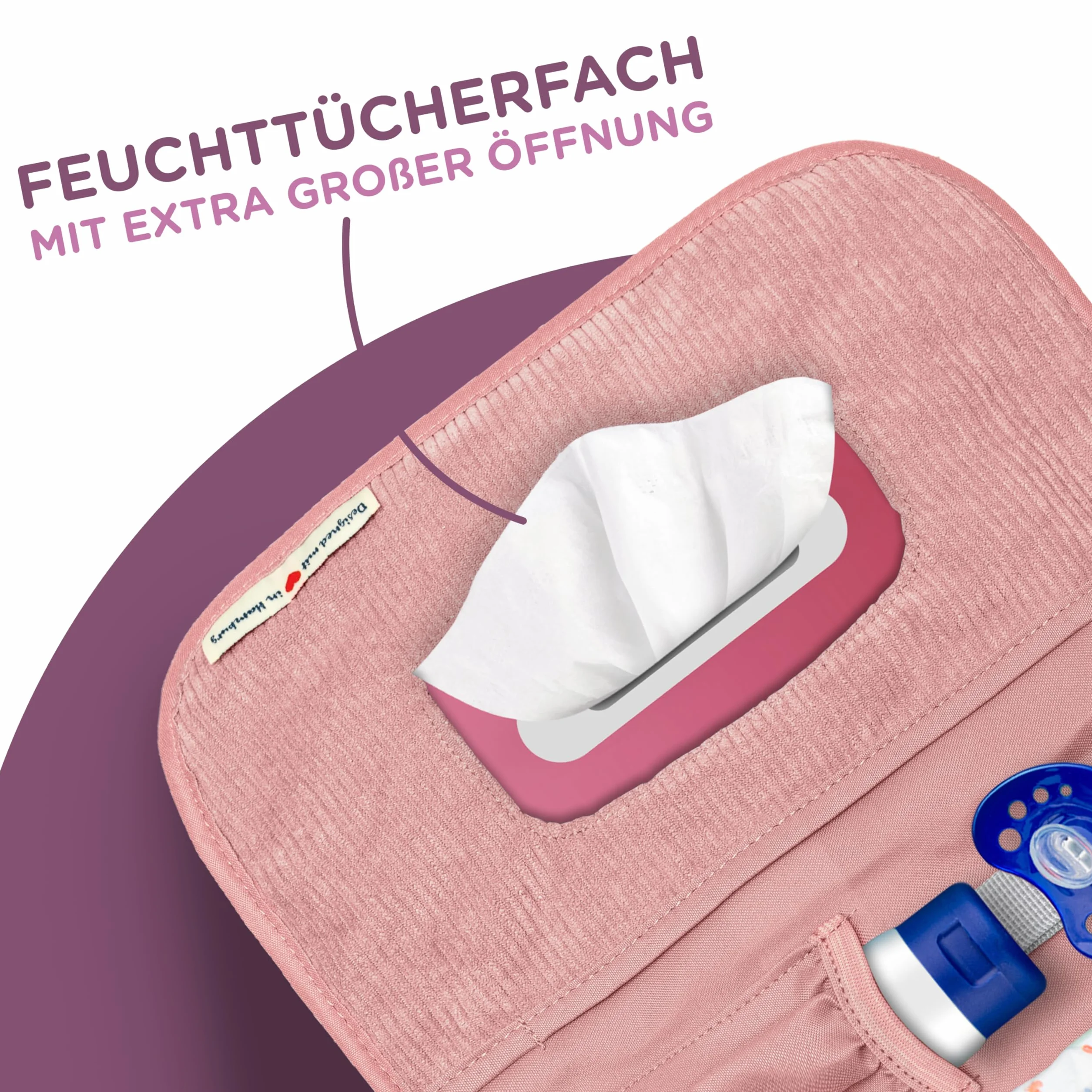Jubi® Borsa cambio neonato con fasciatoio portatile – Compatta, grande capacità, organizer pannolini per viaggio e passeggino